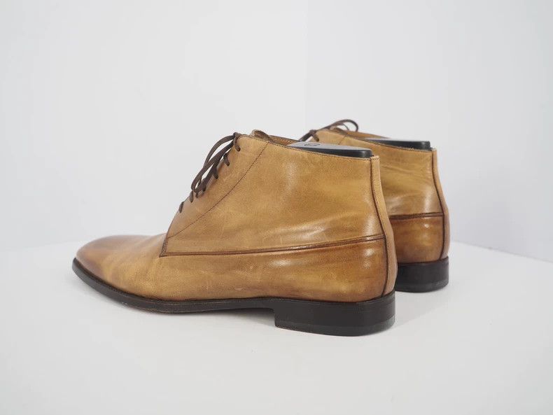 Dior DiorGolden brown mid-top leather shoes 2503-Nextarrow Size US 6 / EU 39 - 2 Thumbnail