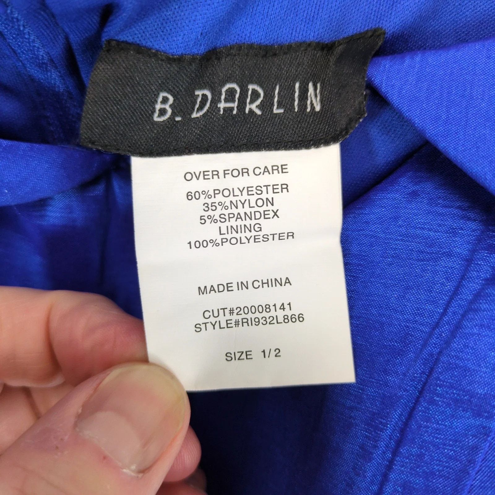Other B Darlin Satin Dress Junior's 1/2 Off-Shoulder High-Low Hem Size S / US 4 / IT 40 - 3 Thumbnail