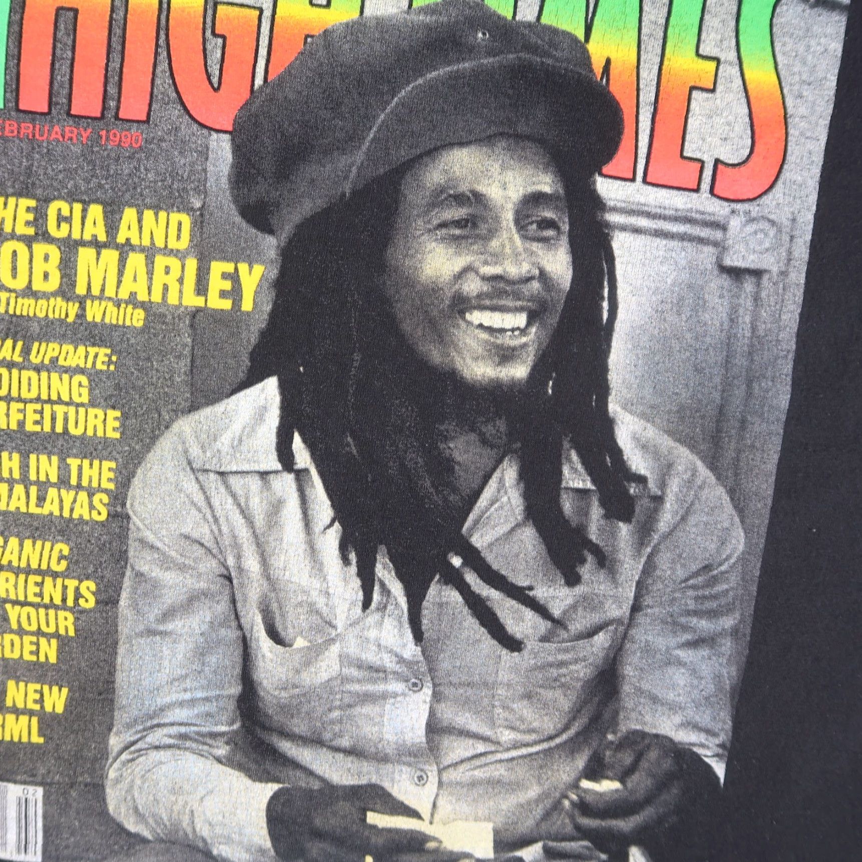Vintage VINTAGE 2000s Bob Marley High Times Cover Black Cotton Graphic T Shirt XXL Unisex Hip Hop Style Made in USA Size US XXL / EU 58 / 5 - 4 Thumbnail