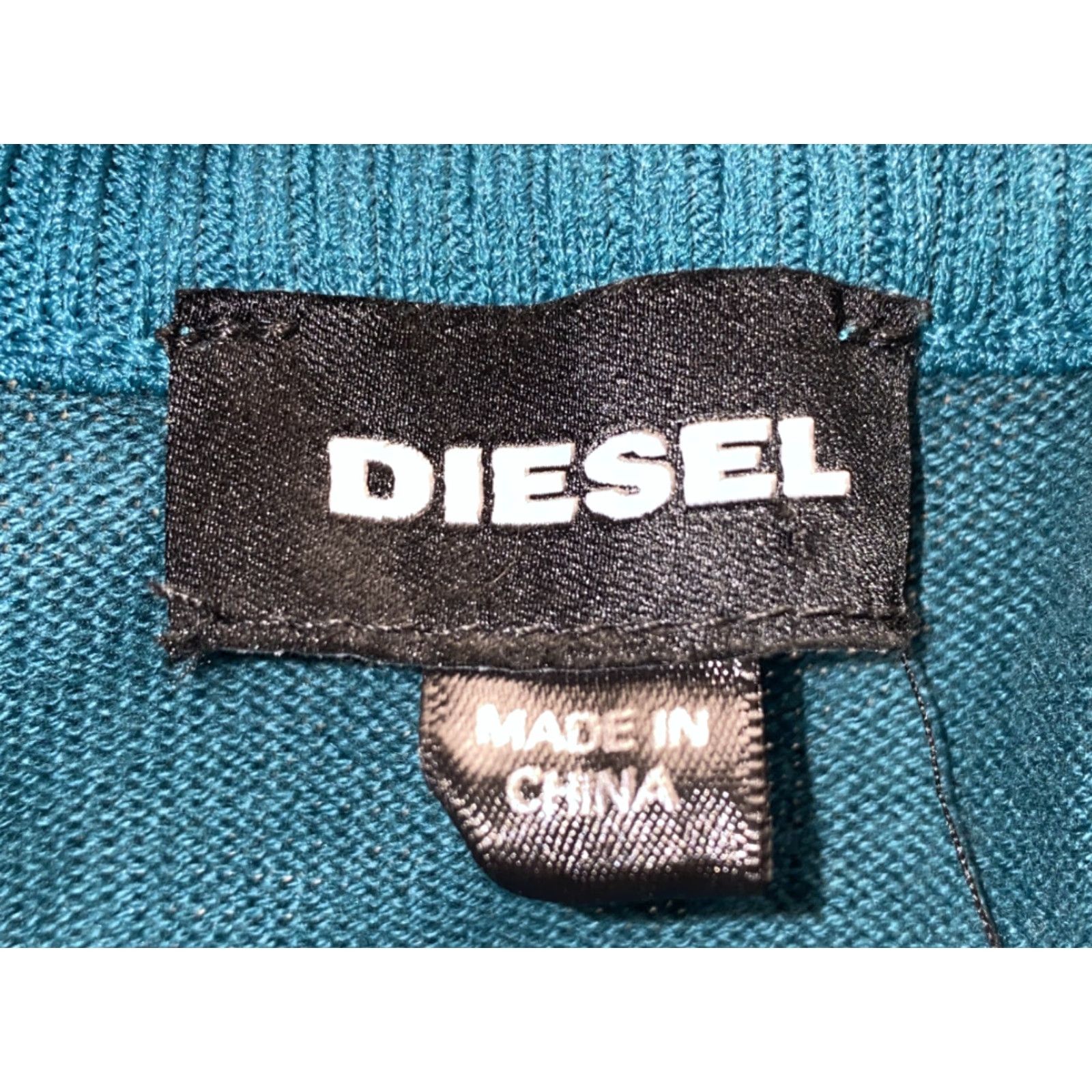 Diesel Diesel Women Blue Cotton Blend Full Zip Sweater Size L - Regular Solid Long Sleeve Collared Size L / US 10 / IT 46 - 6 Thumbnail