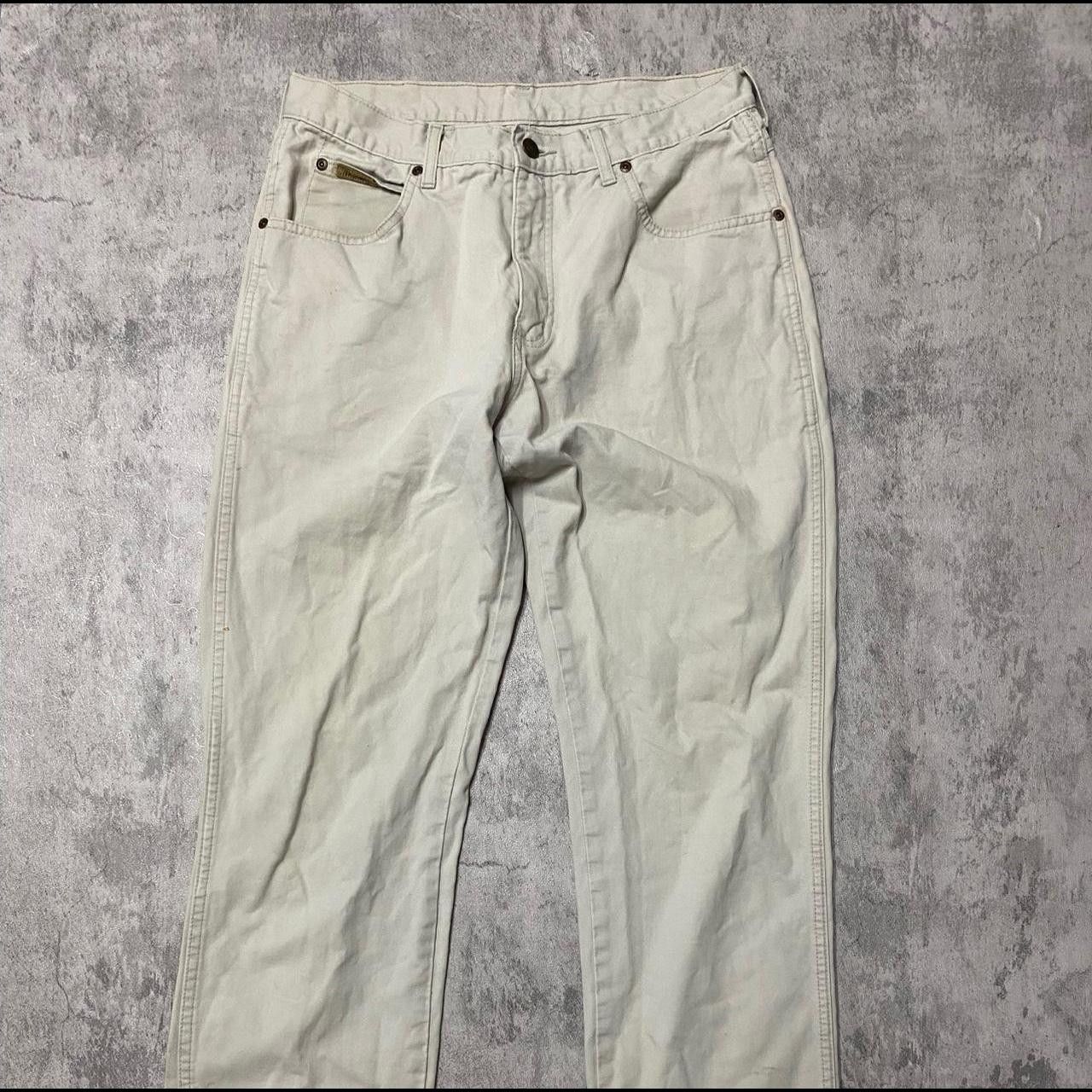 Wrangler Cream Wrangler straight leg jeans jeans Size US 32 / EU 48 - 2 Thumbnail