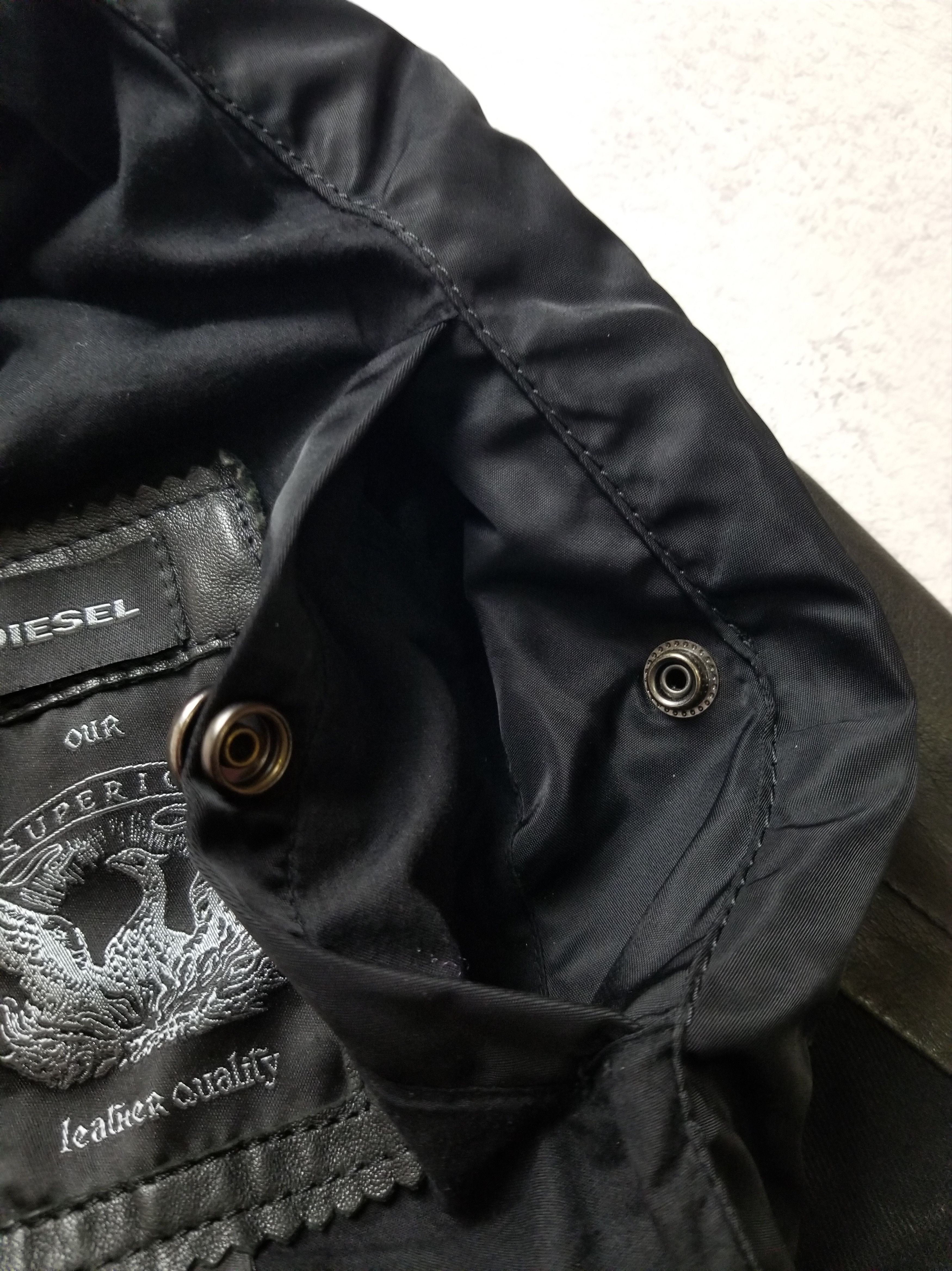 Diesel Diesel L-Madara Sheepskin Leather Biker Motorcycle Jacket Size US M / EU 48-50 / 2 - 19 Thumbnail