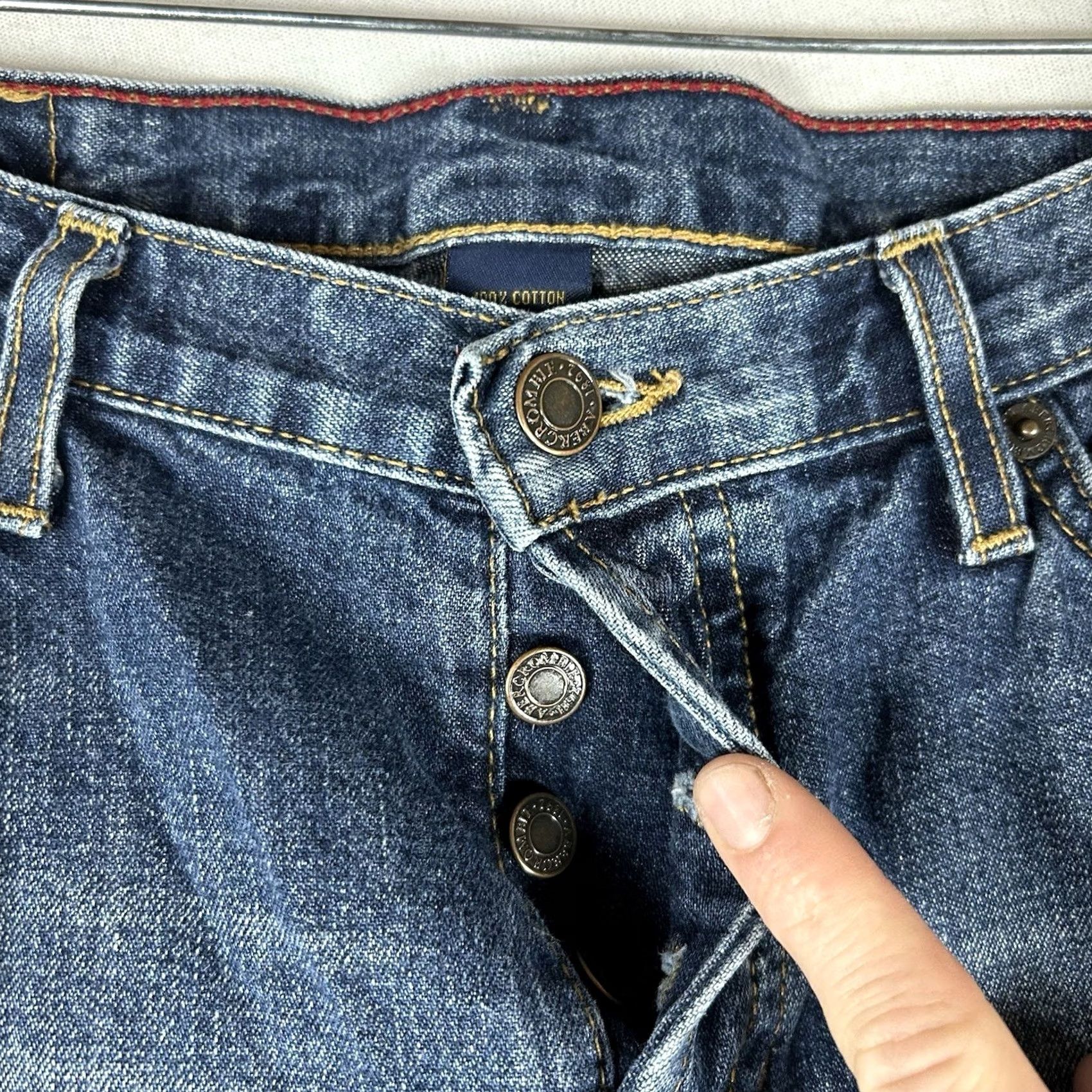 Abercrombie & Fitch VINTAGE Abercrombie & Fitch Jeans Womens 2R Bootcut Wide Leg Denim Button Fly 32in Inseam Size 26" / US 2 / IT 38 - 4 Thumbnail