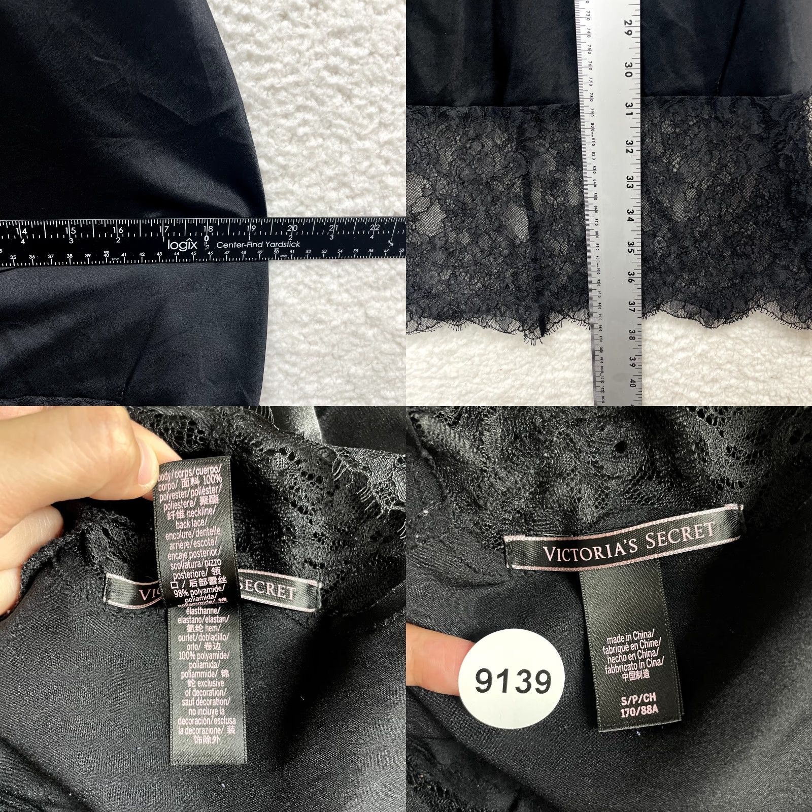 Victoria's Secret Victoria's Secret Midi Slip Dress Small Black Satin Lace Chemise Lingerie Dress Women S Black Satin Lace Chemise Victoria's Secret Size S / US 4 / IT 40 - 8 Thumbnail
