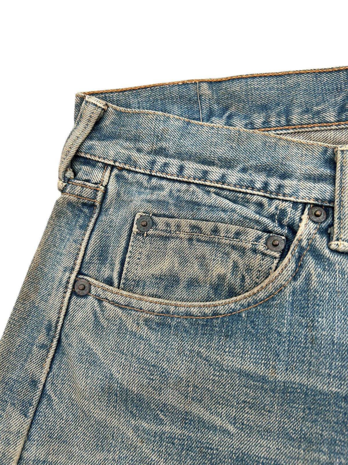 Kapital Vintage Warehouse Selvedge Distressed Rusty Dirty Denim Jean Size US 35 - 7 Thumbnail