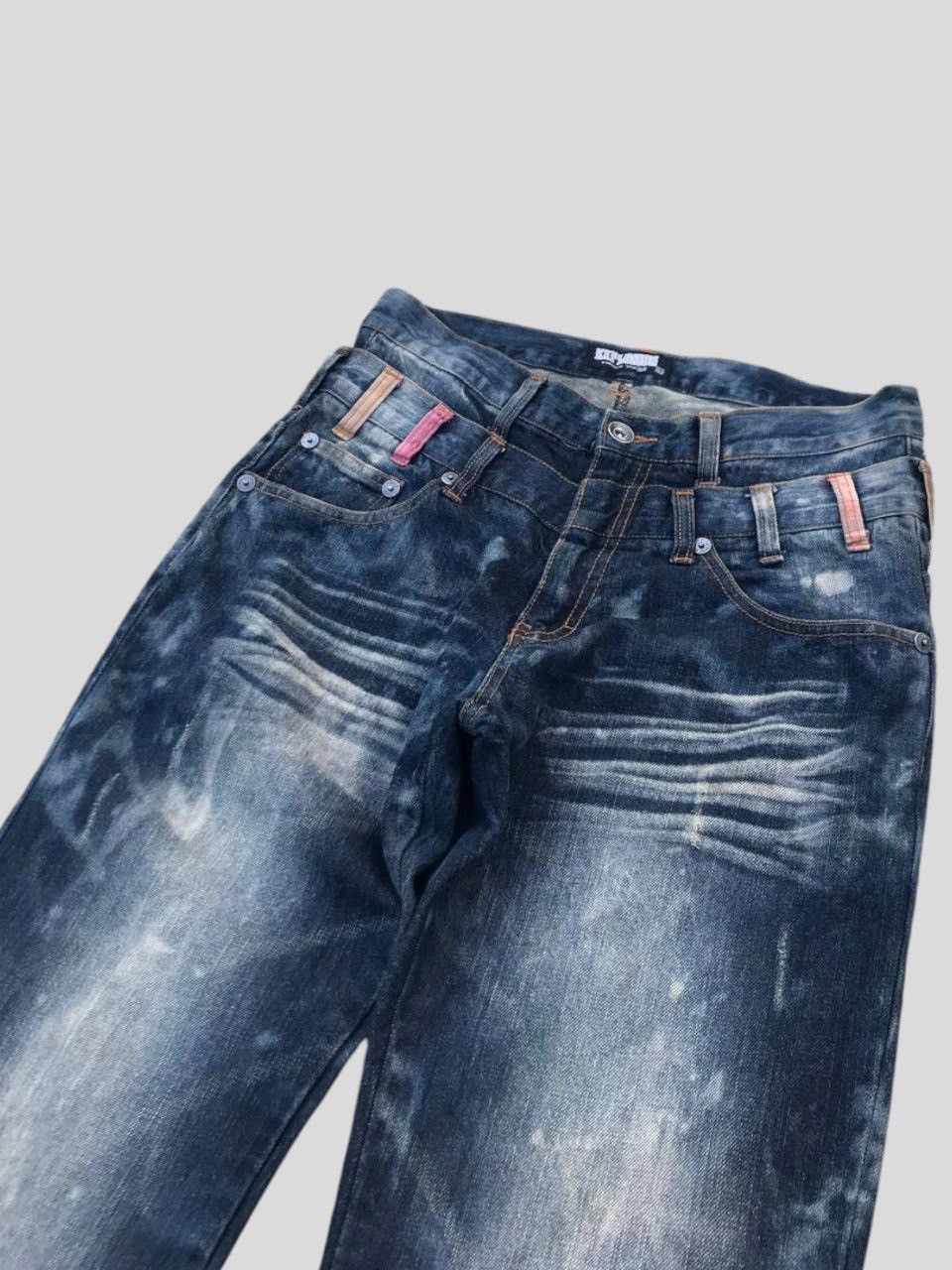 Kapital Explosion by Nylaus Double Waist Jeans Size US 31 - 5 Thumbnail