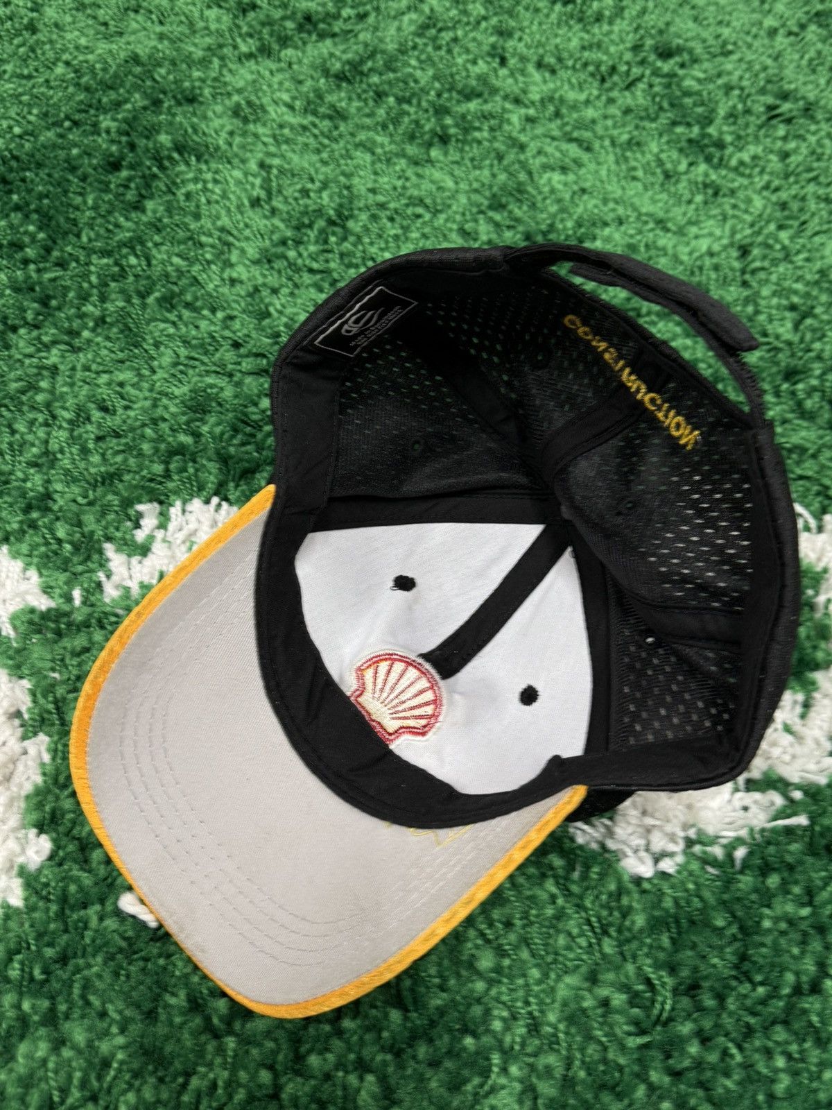 Vintage Vintage Shell Dad Hat Snapback Yellow Mesh Trucker Cap Size ONE SIZE - 3 Thumbnail