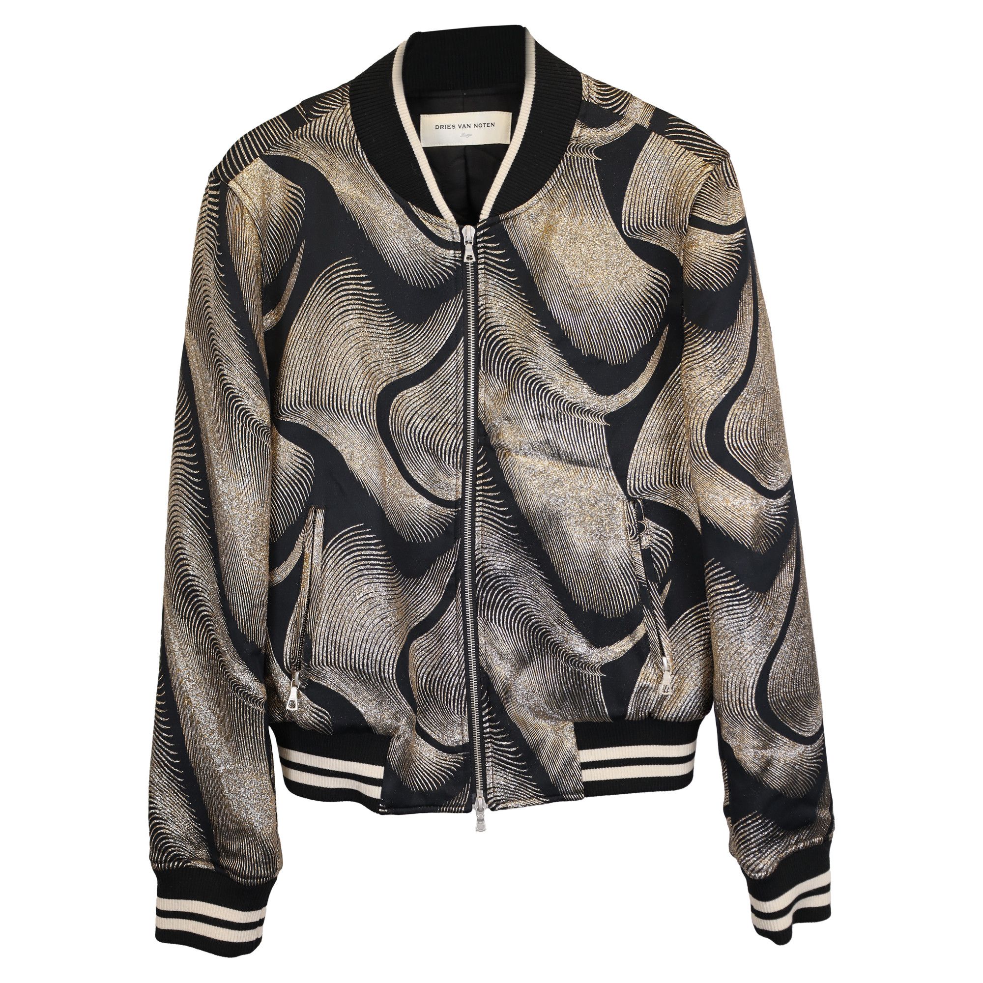 Dries Van Noten Dries Van Noten Metallic Detail Jacquard Bomber Jacket in B Size US L / EU 52-54 / 3 - 1 Thumbnail