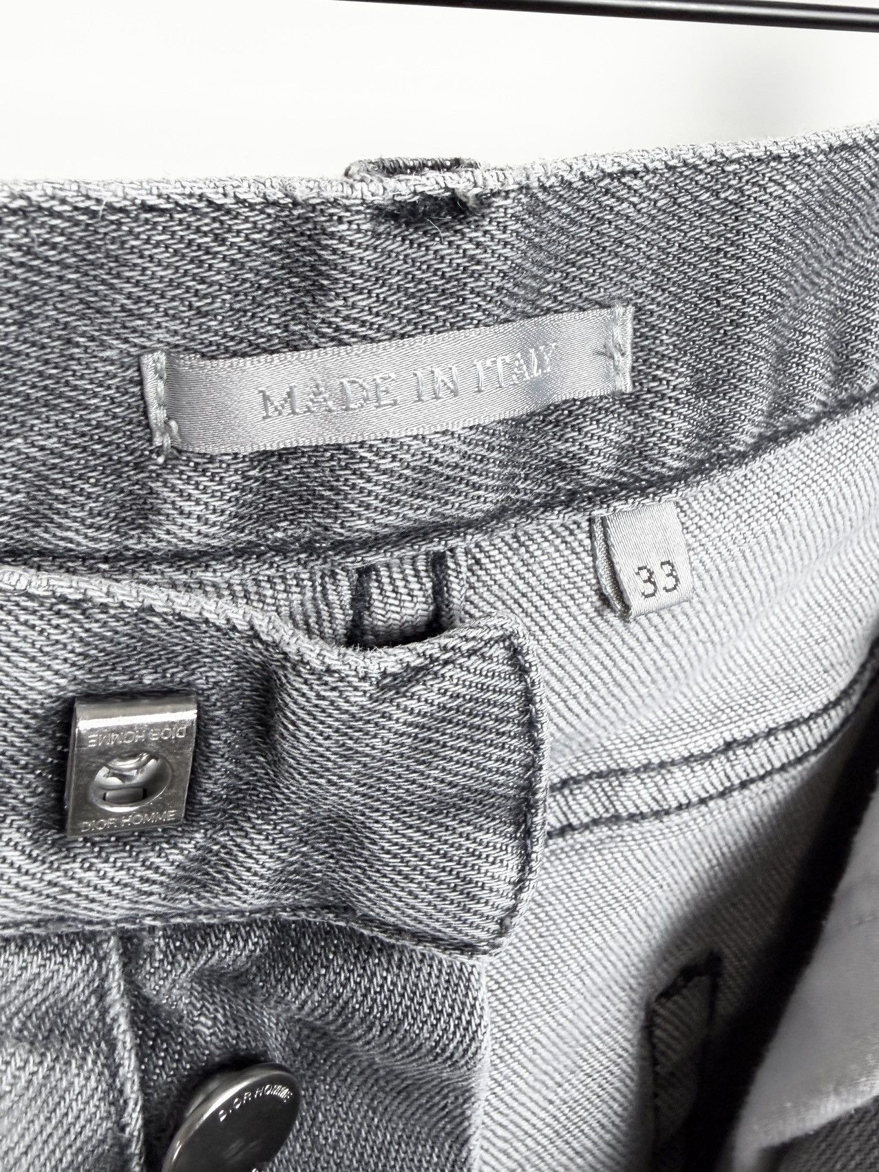Dior Dior Homme Faded Gray Side Stripe Denim Jeans Whiskered Size US 33 - 7 Thumbnail