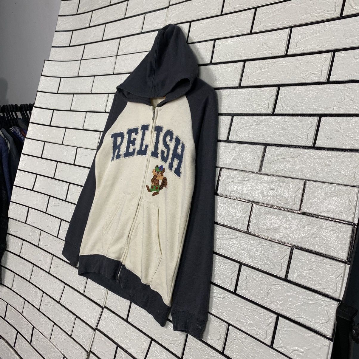 Japanese Brand 📌Vintage Zipper Hoodie Rough Union Made Big Logo Size US M / EU 48-50 / 2 - 3 Thumbnail