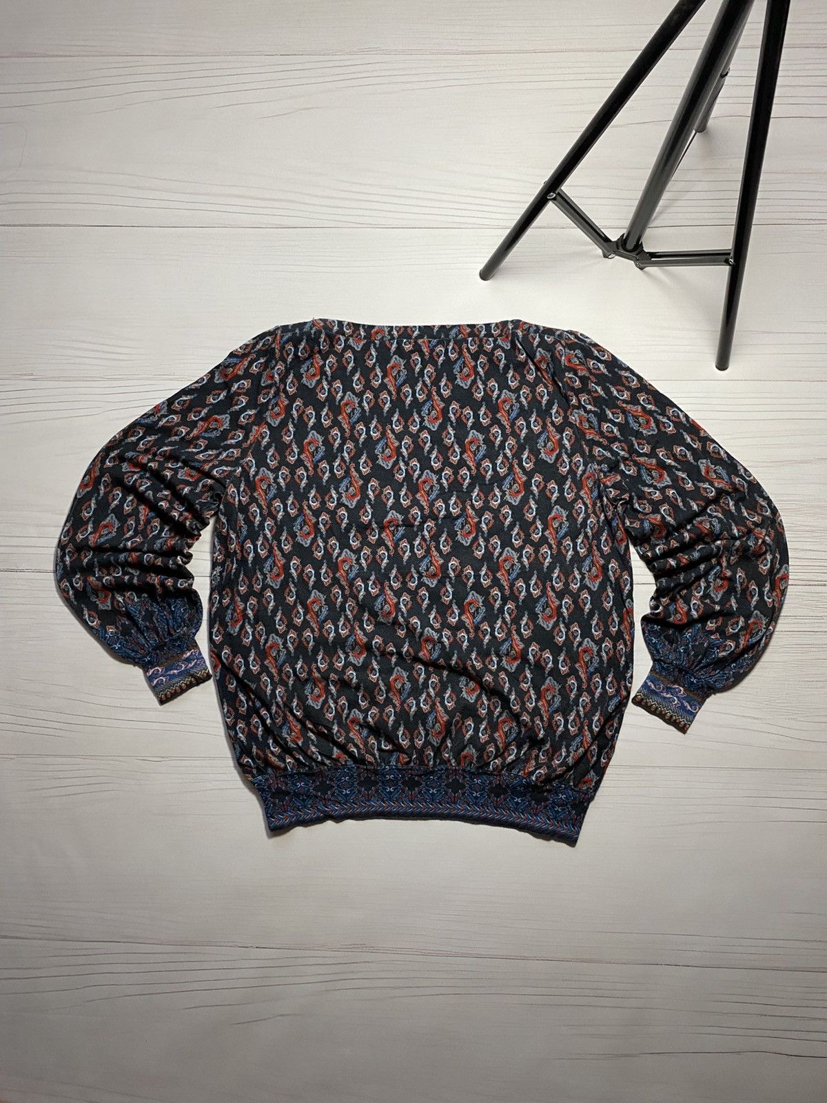 Designer IVKO printed ornament pattern pullover sweater designer Size M / US 6-8 / IT 42-44 - 2 Thumbnail