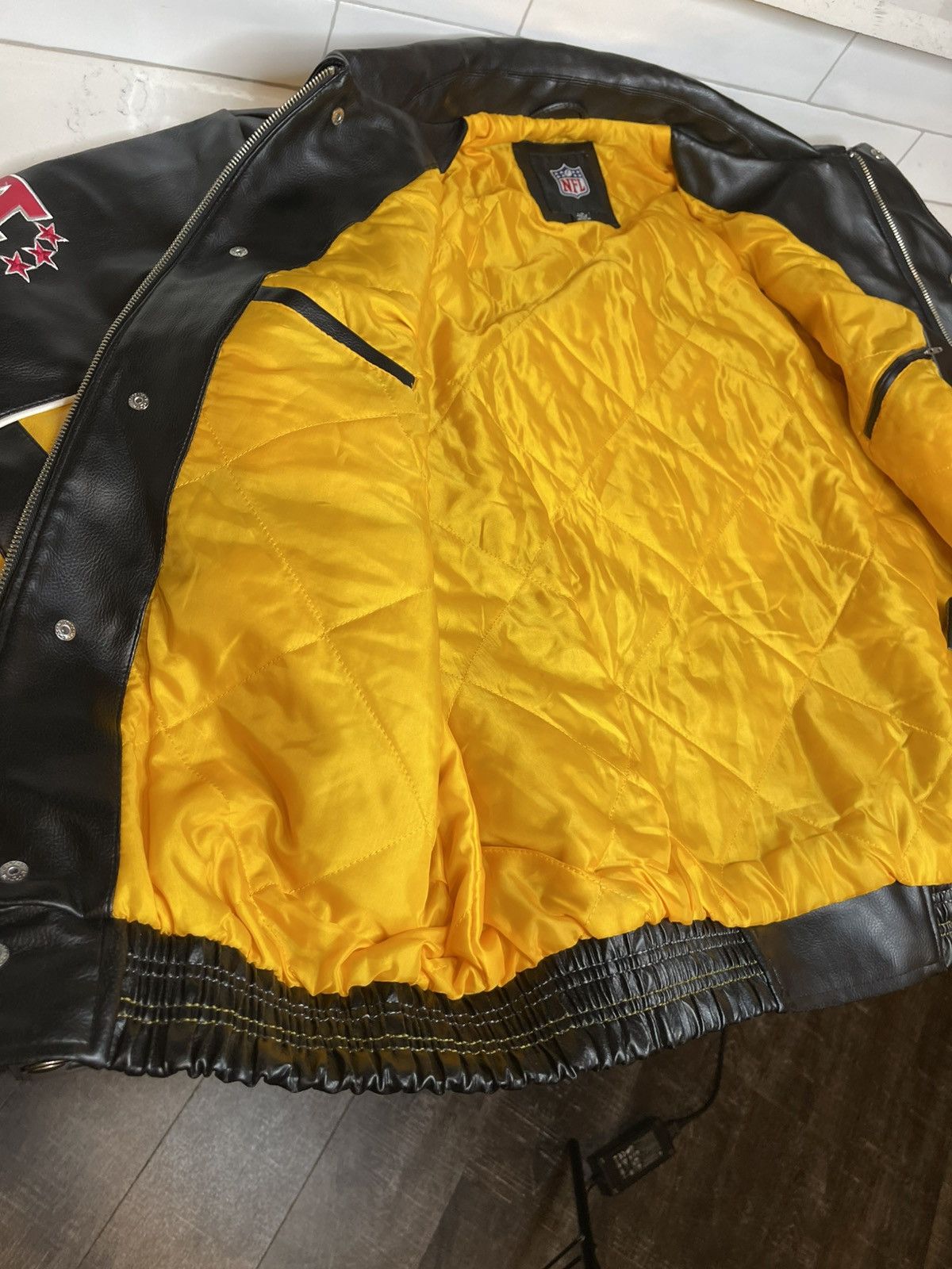 G-III Pittsburgh Steelers NFL GIII Faux Leather Jacket NWT Sz Lg Size US L / EU 52-54 / 3 - 9 Thumbnail