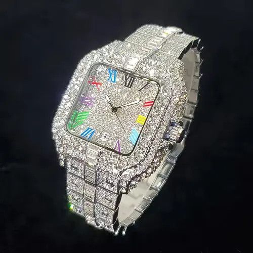 Jewelry Kitajima x Juri Iced Out Square Colorful Number Watch Size ONE SIZE - 2 Thumbnail