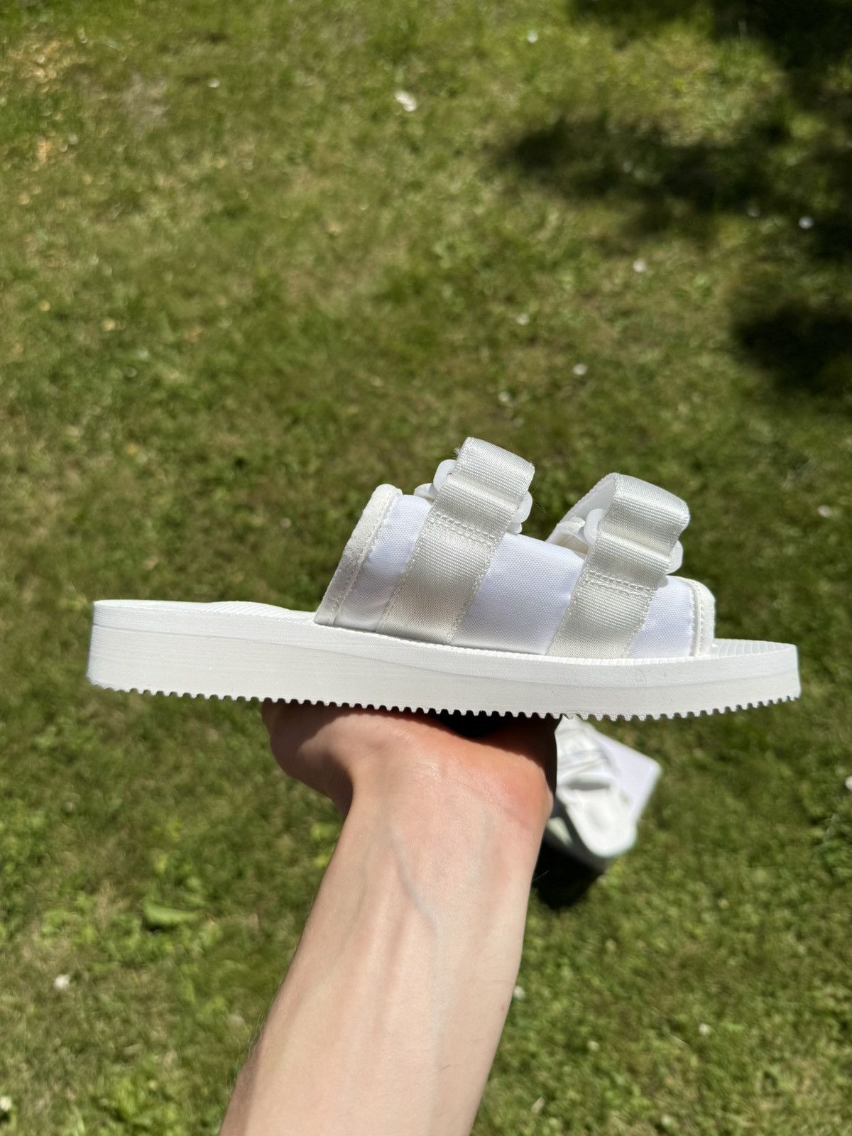 Designer Suicoke Moto Cab OG-056 White Slides Sandals Size US 6 / IT 36 - 14 Thumbnail