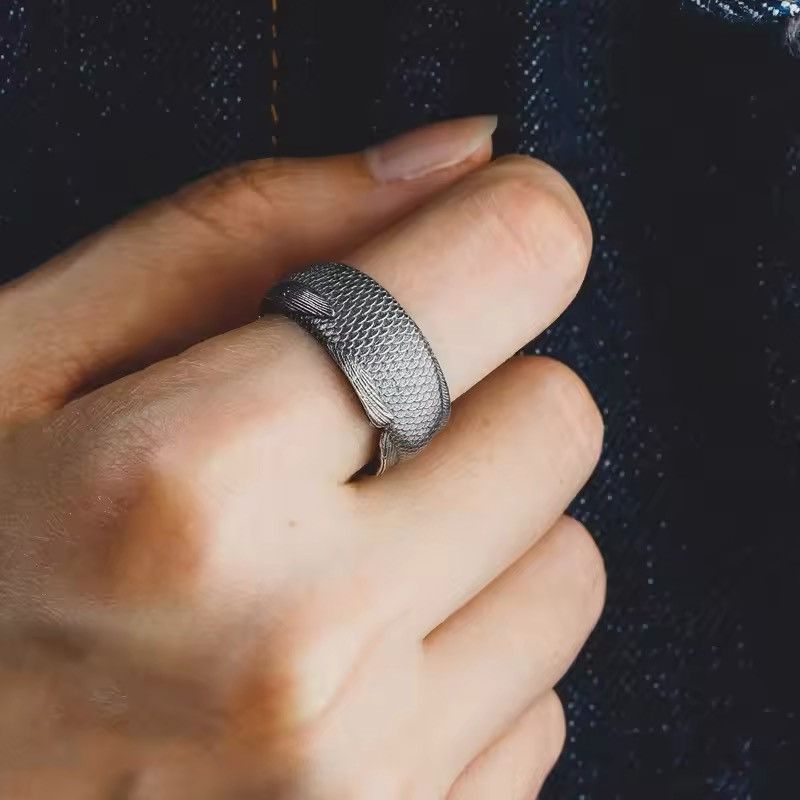 Jewelry × Vintage Unique Finger Cute Fish Open Ring Size ONE SIZE - 2 Thumbnail