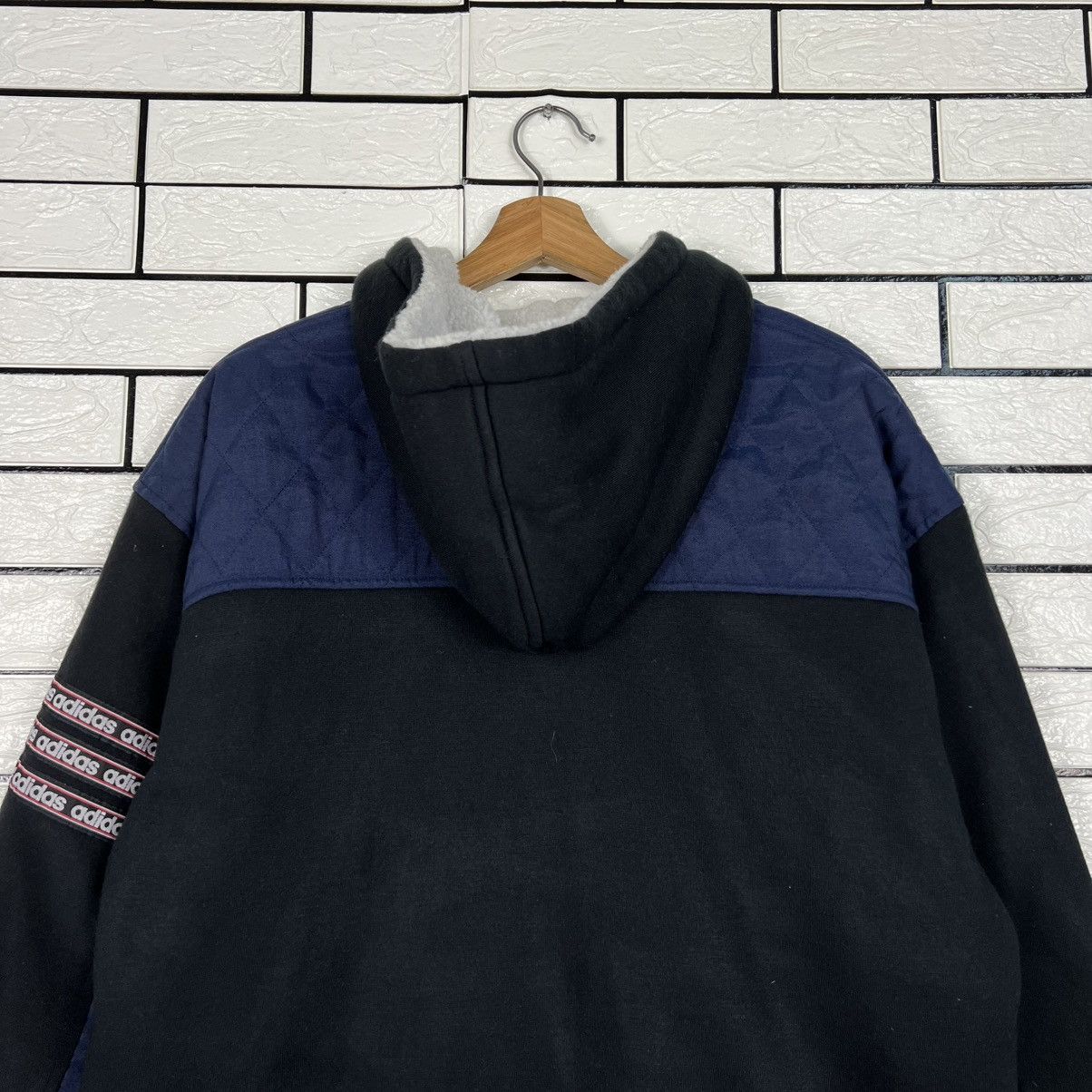 Adidas Vintage 90's ADIDAS Fleece Lined Hooded Jacket #4060-C184 Size US M / EU 48-50 / 2 - 20 Thumbnail
