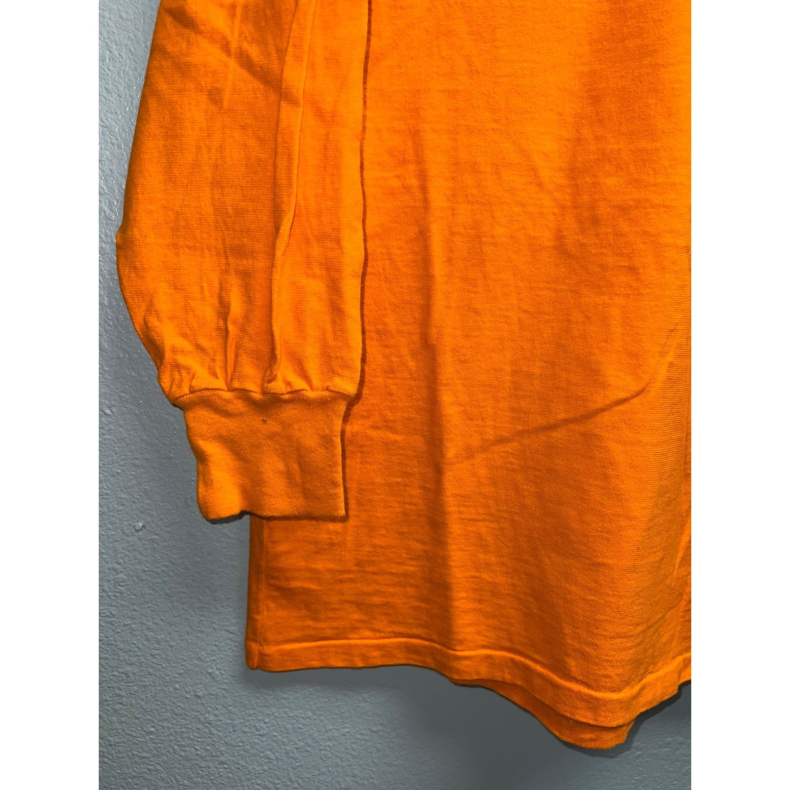 Vintage 1980s The Netherlands Dutch Army Orange Long Sleeve Shirt L Size US L / EU 52-54 / 3 - 4 Thumbnail