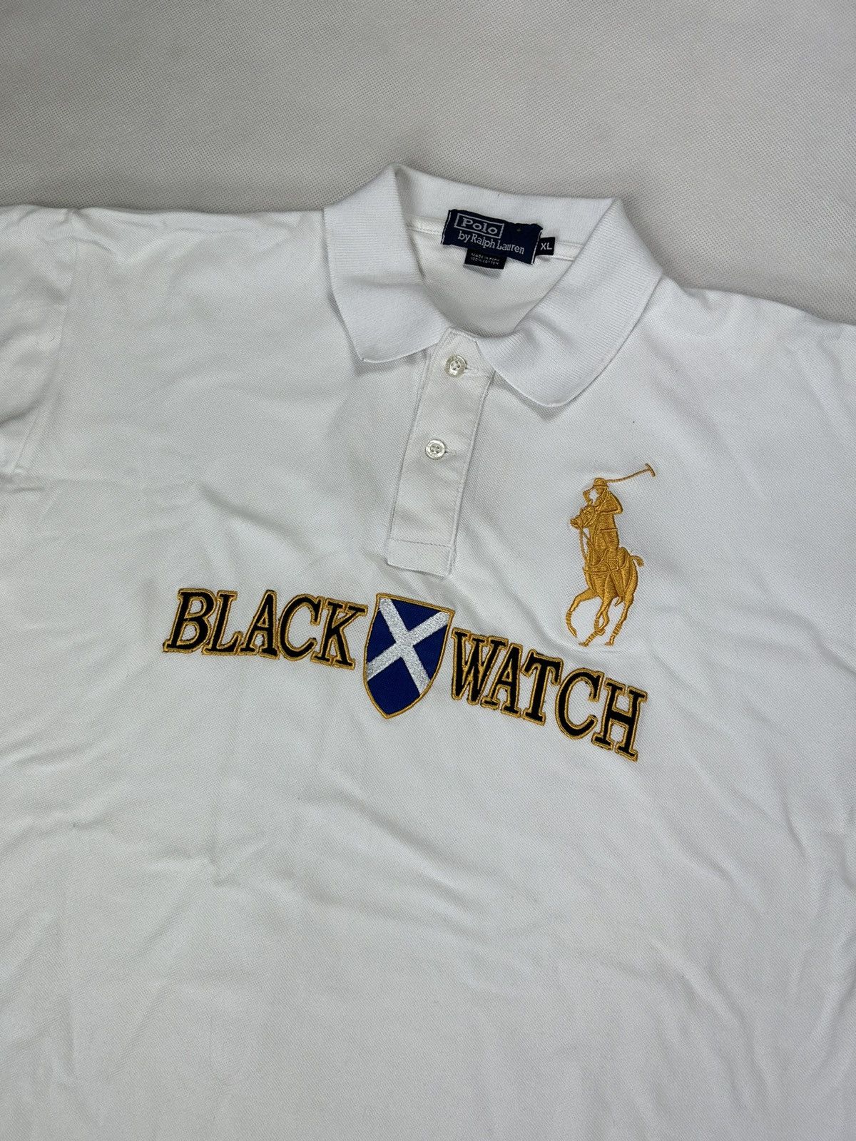 Polo Ralph Lauren × Vintage 🏇 Polo Ralph Lauren Blackwatch vintage polo shirt Size US XL / EU 56 / 4 - 4 Thumbnail