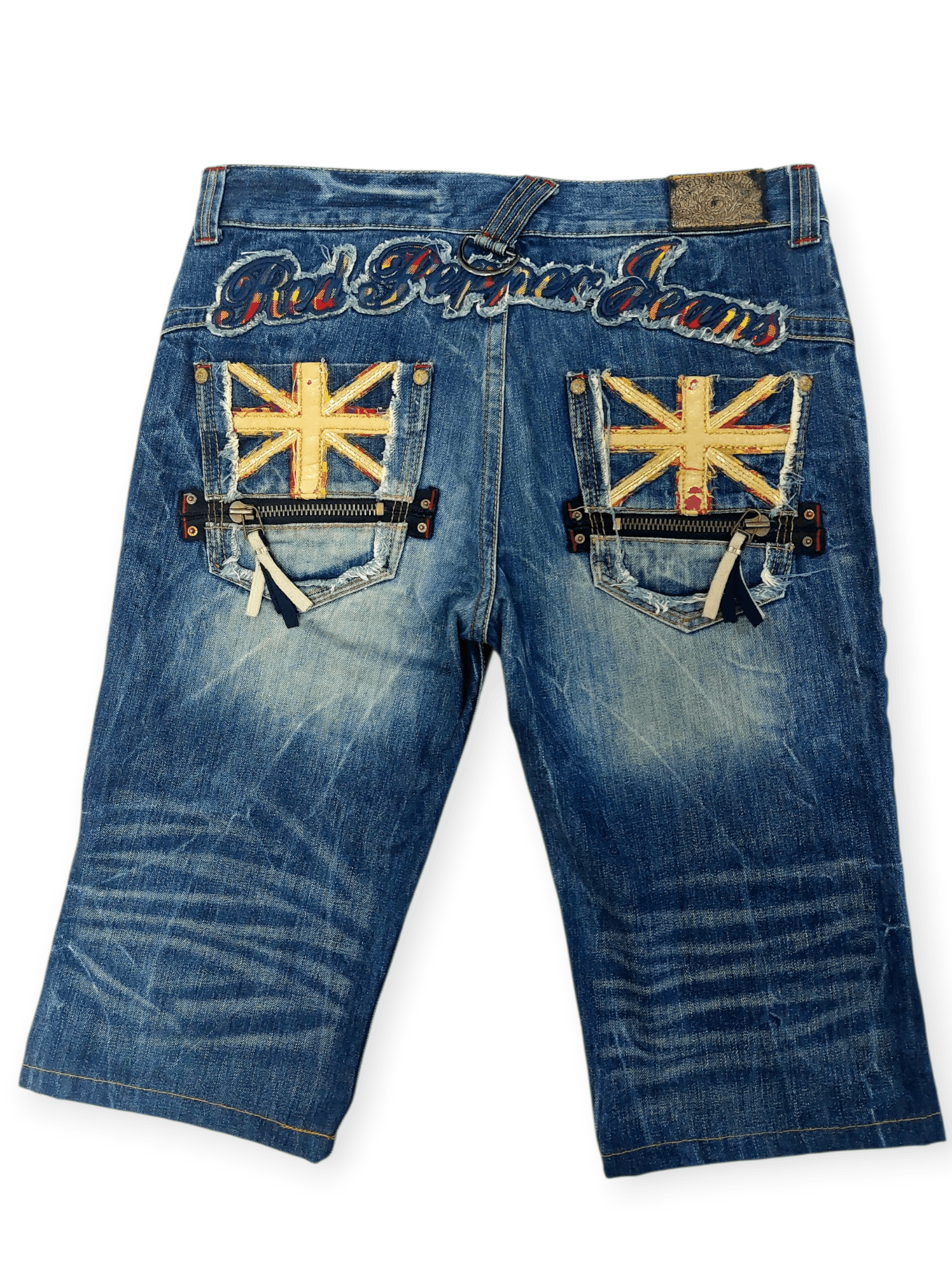 If Six Was Nine 🔥Red Pepper Studded Punkstar Archieve Union Jack Shorts Size US 34 / EU 50 - 9 Thumbnail