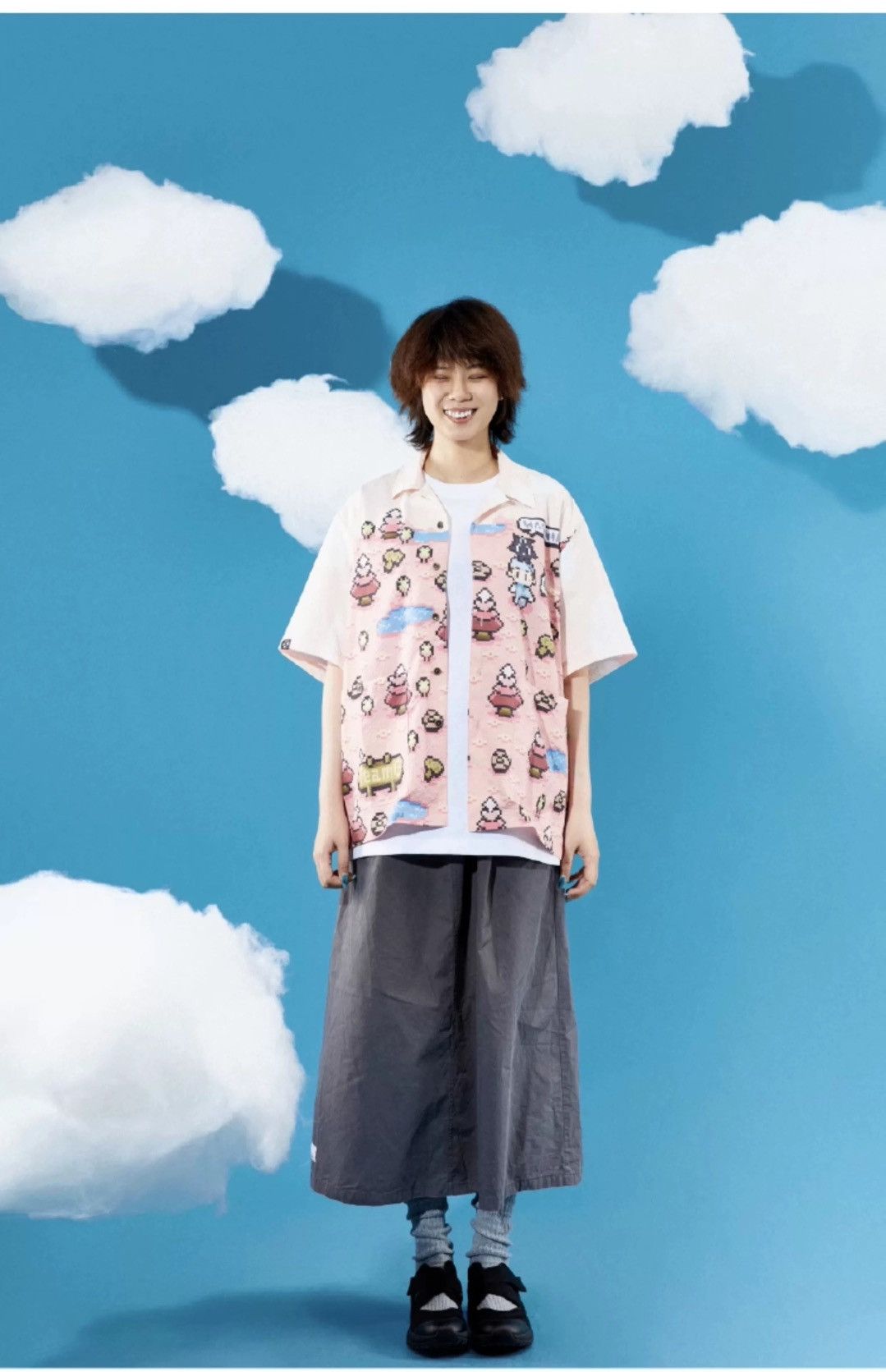 Other Nintendo-style Aesthetics Button Up Short Sleeve Shirt Size US M / EU 48-50 / 2 - 7 Thumbnail