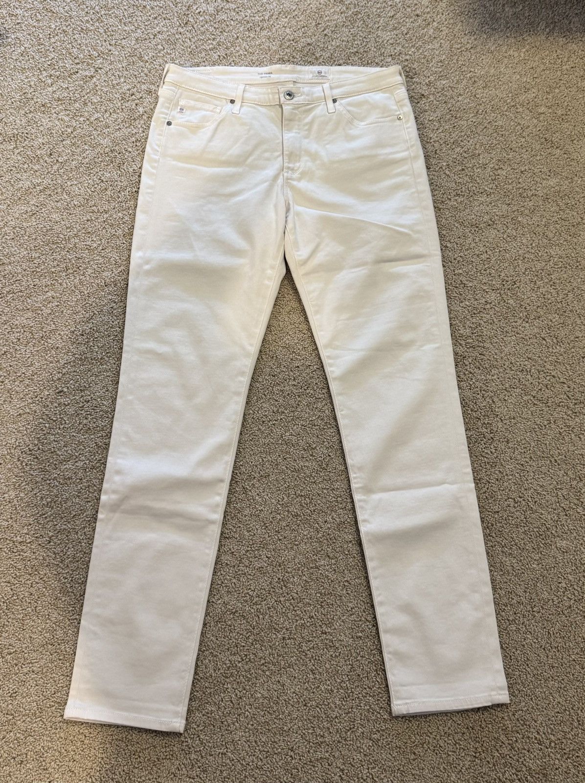 AG Adriano Goldschmied White stretch slim denim Size US 31 - 1 Thumbnail