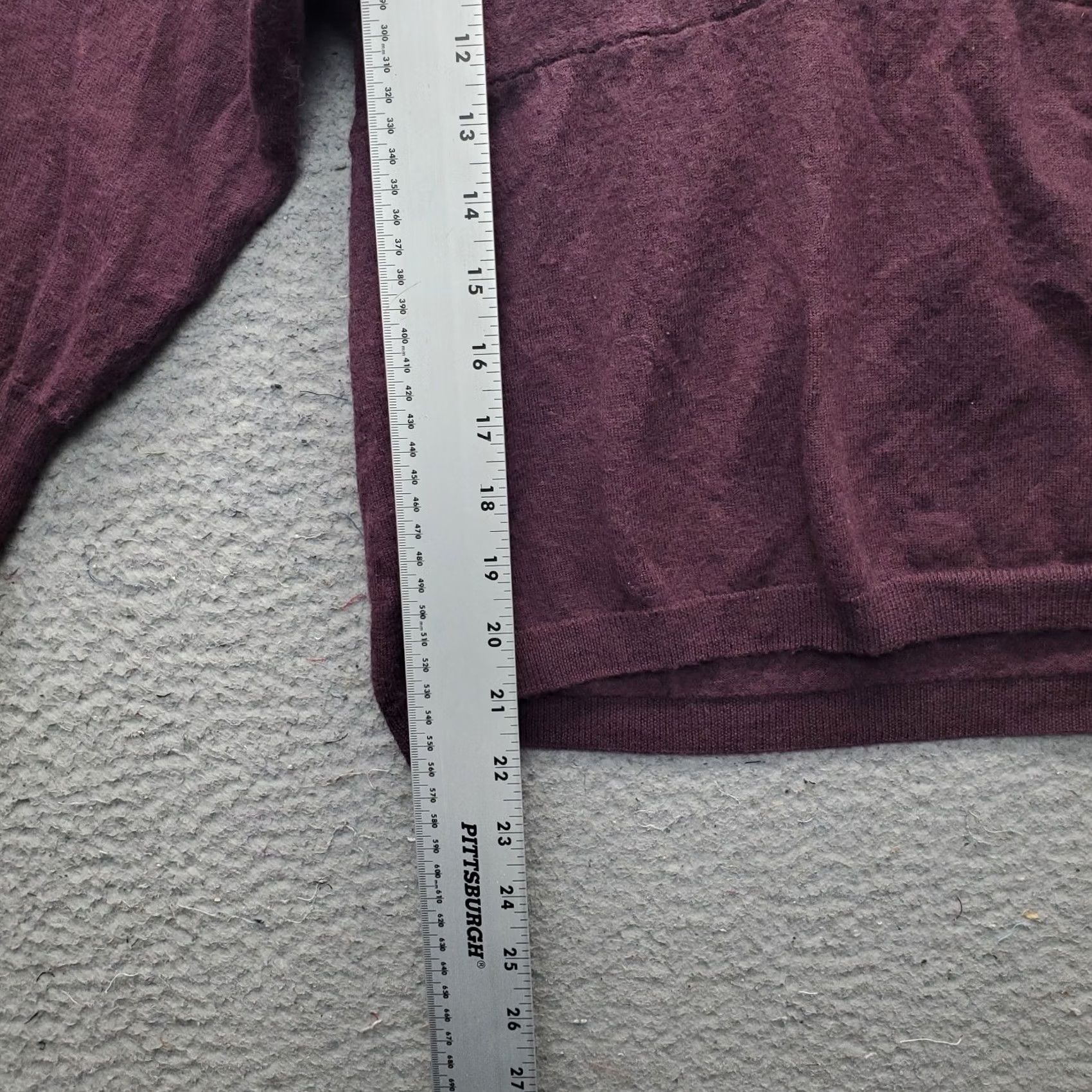 Loft LOFT Ann Taylor Sweater Womens Small Burgundy Raglan Sleeve Deep V Neck Pullover Knit Wool Casual Womens Size S Size S / US 4 / IT 40 - 3 Thumbnail