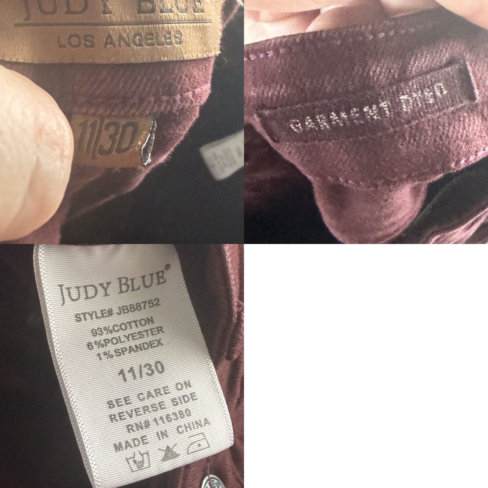 Vintage Judy Blue Jeans Women 30 Wide-Leg High Rise Denim Regular Stretch Cotton Polyester Spandex Red Jeans 28x23 Size 30" / US 8 / IT 44 - 9 Thumbnail