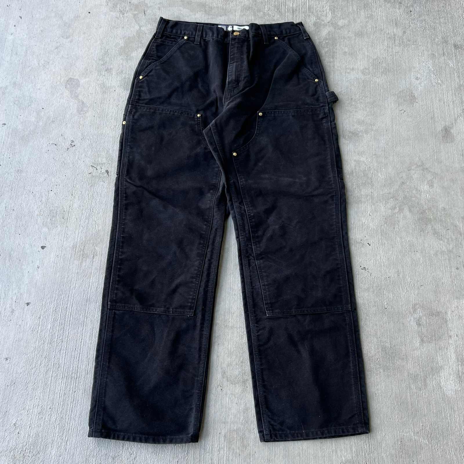 Carhartt × Vintage Carhartt black double knee work wear carpenter pants Size US 31 - 1 Thumbnail