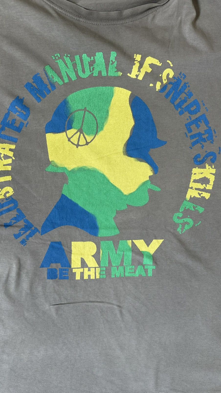 Japanese Brand AZ DEUX ARMY BE THE MEAT TEE Size US XXL / EU 58 / 5 - 2 Thumbnail