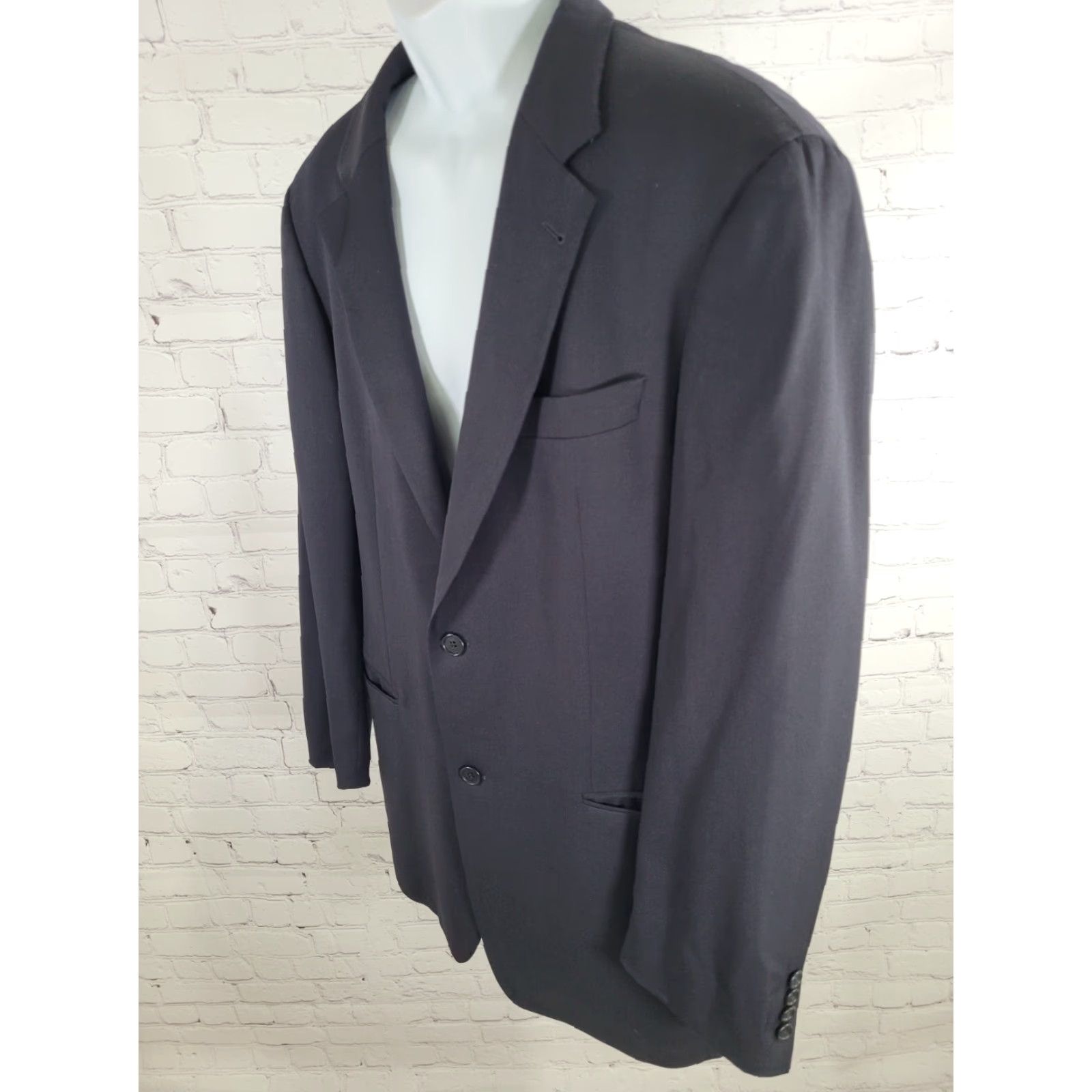 Hugo Boss HUGO BOSS Dark Blue Super 100 Galilei Sigma Blazer US 100% Virgin Wool 42L Size 42R - 4 Thumbnail