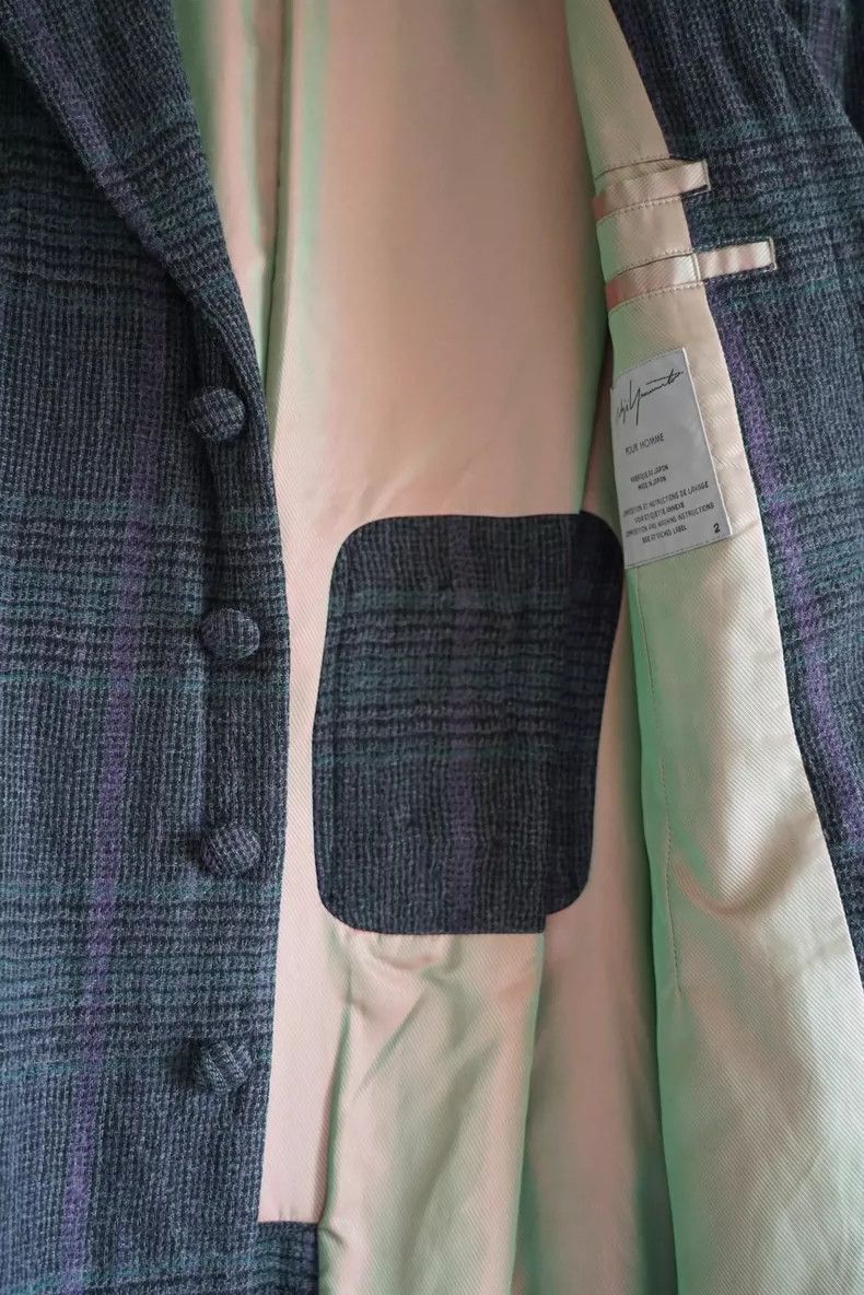 Yohji Yamamoto Yohji Yamamoto Yohji Yamamoto Plaid Long Coat for Men Size US S / EU 44-46 / 1 - 6 Thumbnail