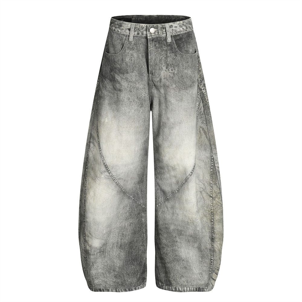 Vintage Men's patchwork distressed gradient curved jeans Size US 32 / EU 48 - 1 Thumbnail