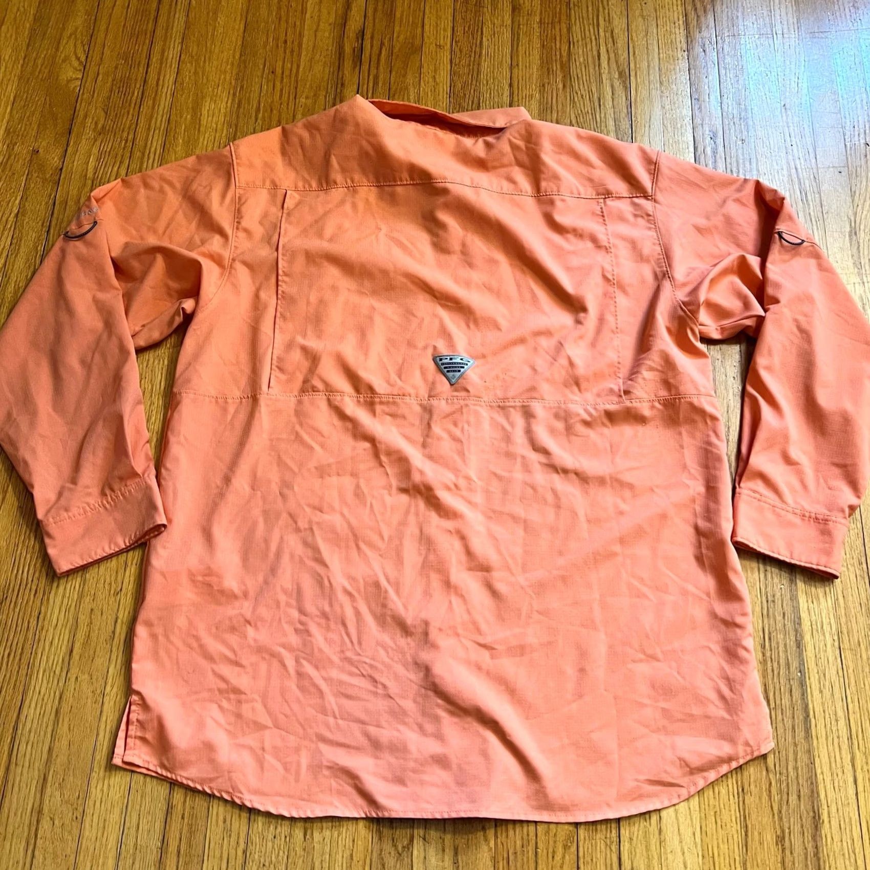 Vintage Columbia PFG Fishing Shirt Mens Large Orange Button Up Long Sleeve Size US L / EU 52-54 / 3 - 3 Thumbnail