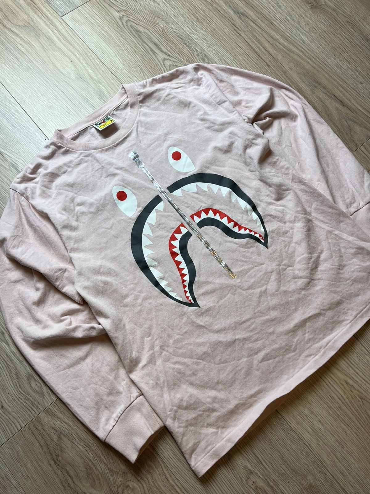 Bape Bape A Bathing Ape Big Shark Logo New Longsleeve Men’s M Size US M / EU 48-50 / 2 - 2 Thumbnail