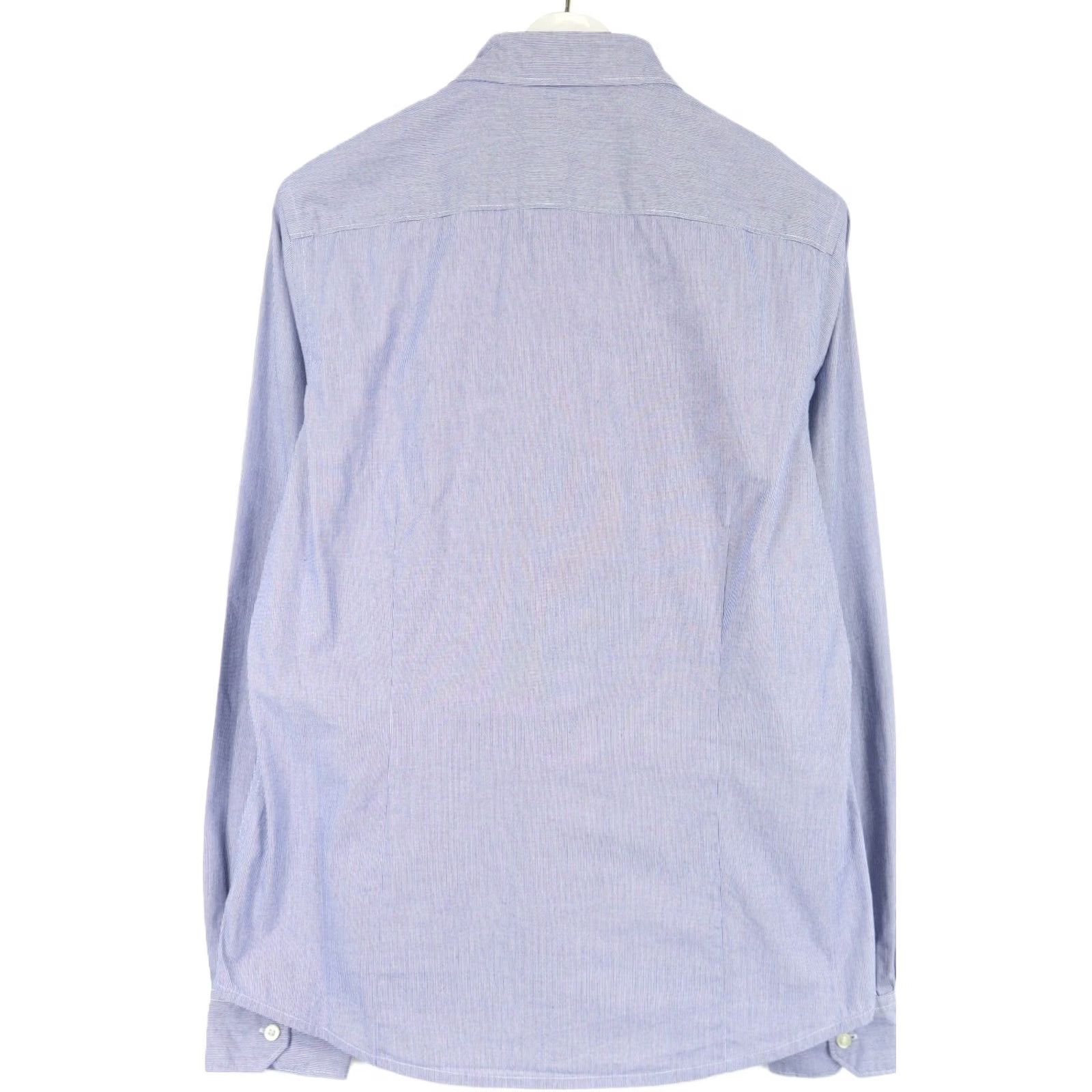 Napapijri NAPAPIJRI Shirt Men's LARGE Blue Logo Spread Collar Pinstriped Size US L / EU 52-54 / 3 - 2 Thumbnail
