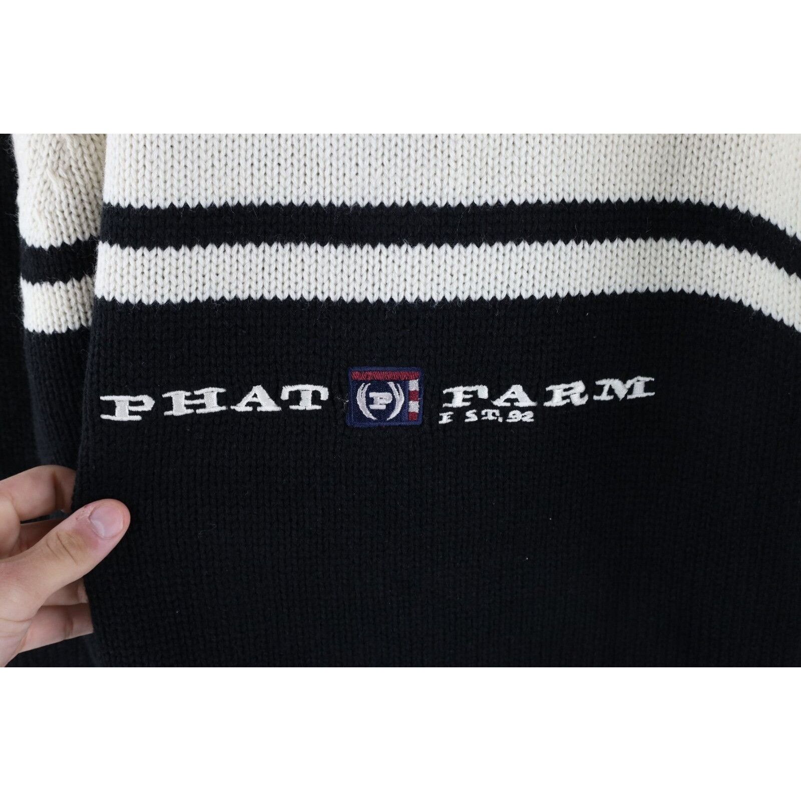 Phat Farm × Vintage NOS Vintage Phat Farm Spell Out Wool Blend Knit Sweater 3XL Size US XXL / EU 58 / 5 - 4 Thumbnail