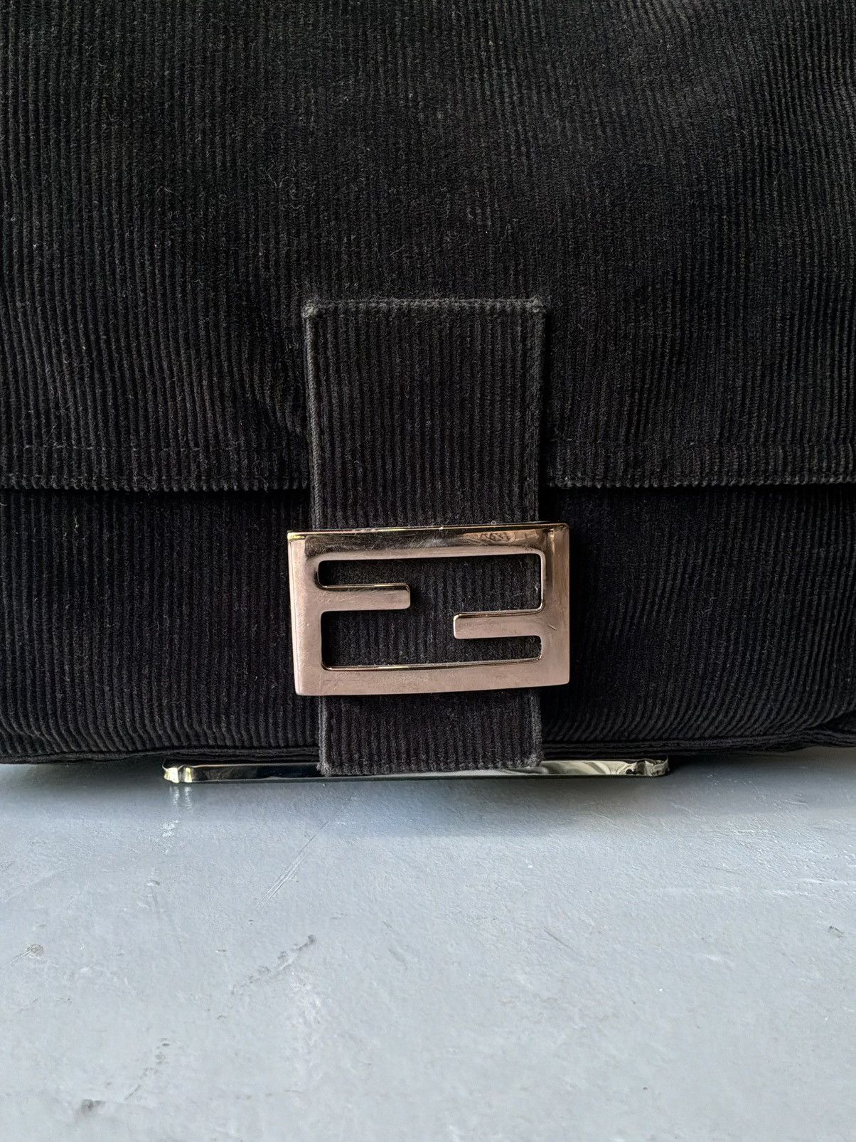 Fendi 2000s Fendi - Curdoroy on Copper Hardware Mamma Baguette Bag Size ONE SIZE - 4 Thumbnail