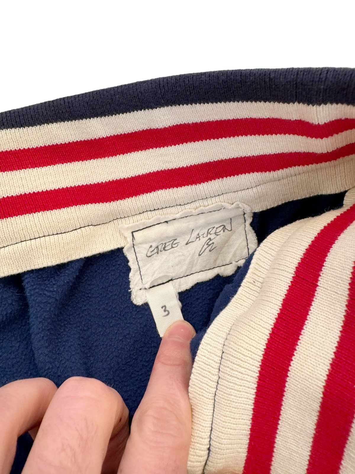 Greg Lauren Sz3 $890 Blue Borg 50/50 Trackpant Sweats Size US 32 / EU 48 - 4 Thumbnail