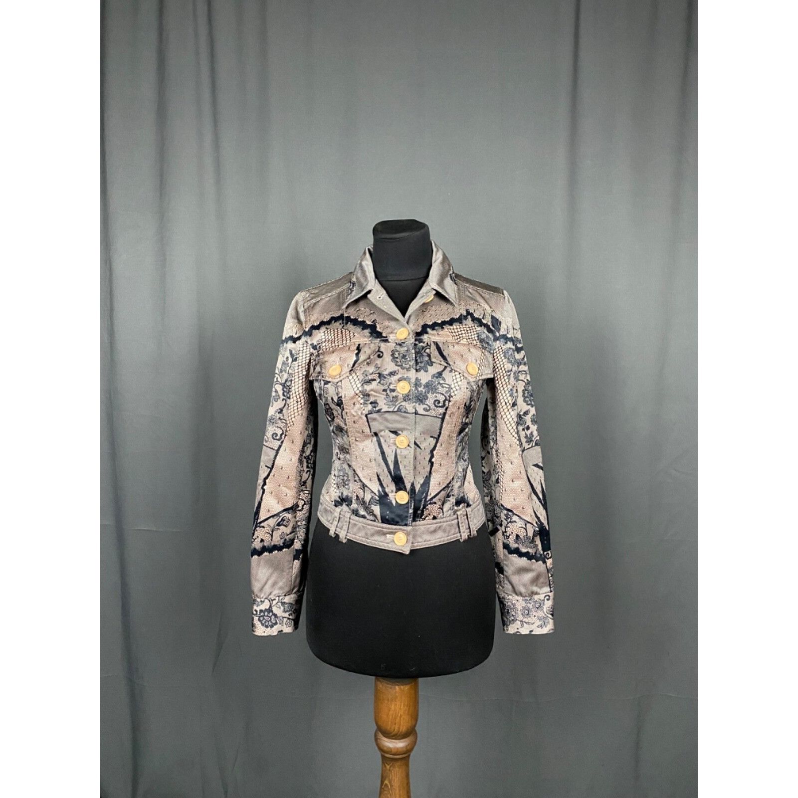 Dior MINT! RARE! CHRISTIAN DIOR Women's Pink Black Floral Collare Size XS / US 0-2 / IT 36-38 - 4 Thumbnail