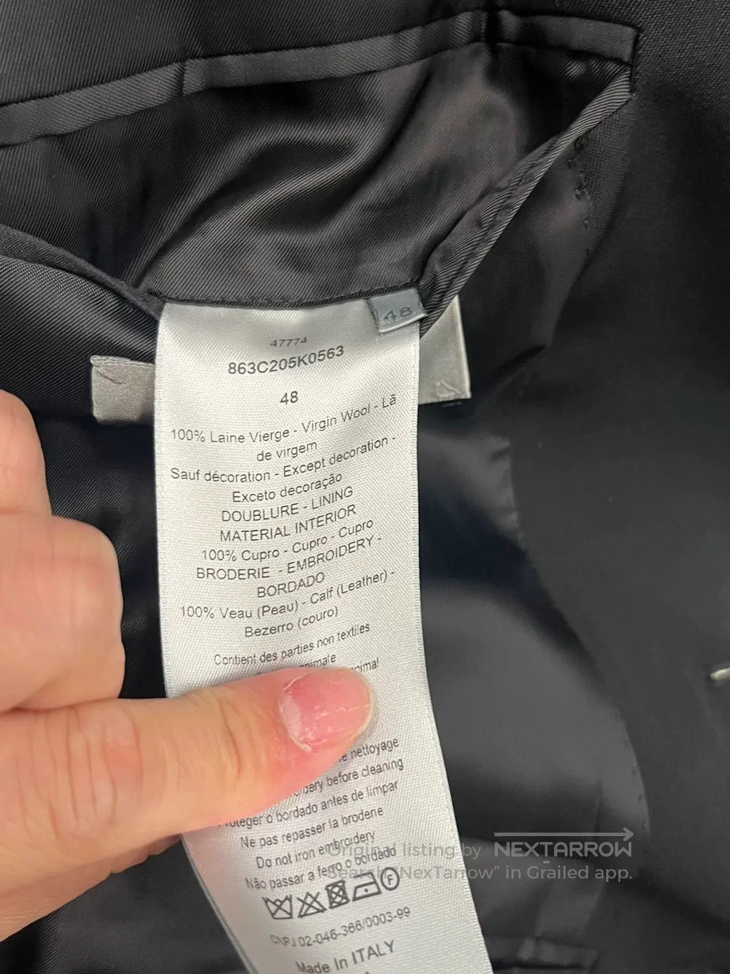 Dior Dior Black Blazer with Scale Design. Size US M / EU 48-50 / 2 - 6 Thumbnail