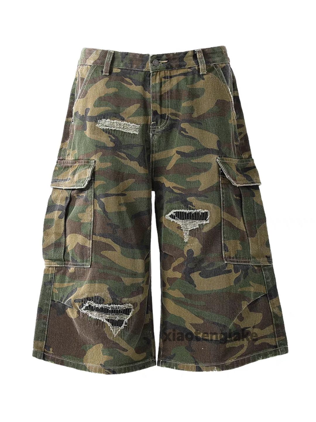 Vintage Unisex utility loose baggy skate hiphop flared shorts Size US 33 - 6 Thumbnail