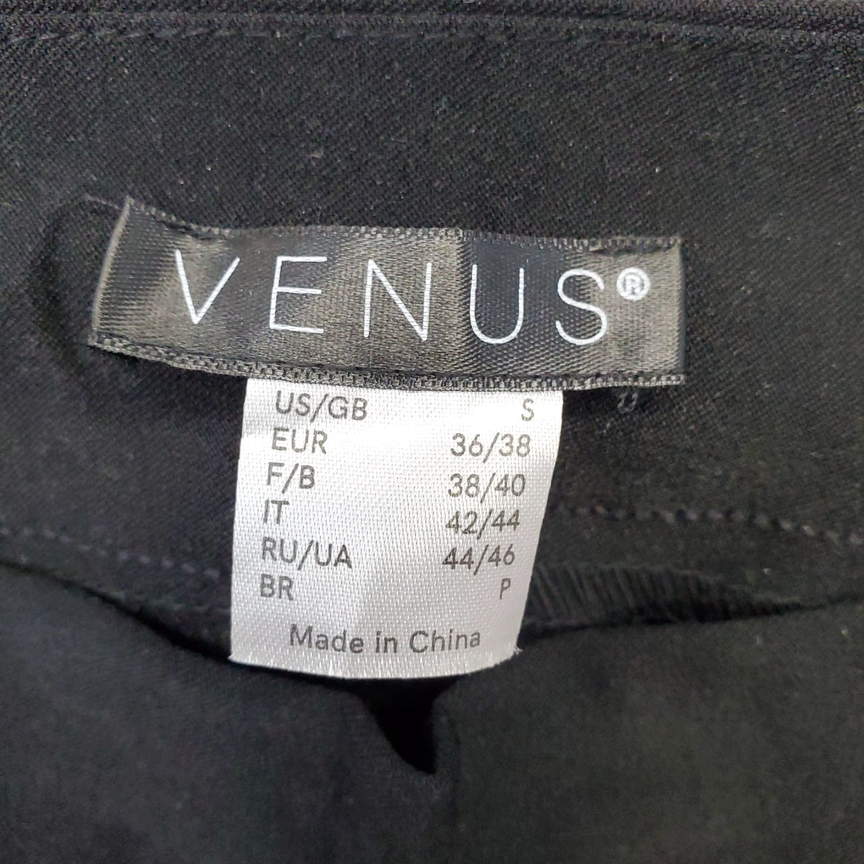 Venus Venus Womens Small Black Regular Fit Ankle Pant Flared Leg Pull On Size 28" / US 6 / IT 42 - 7 Thumbnail