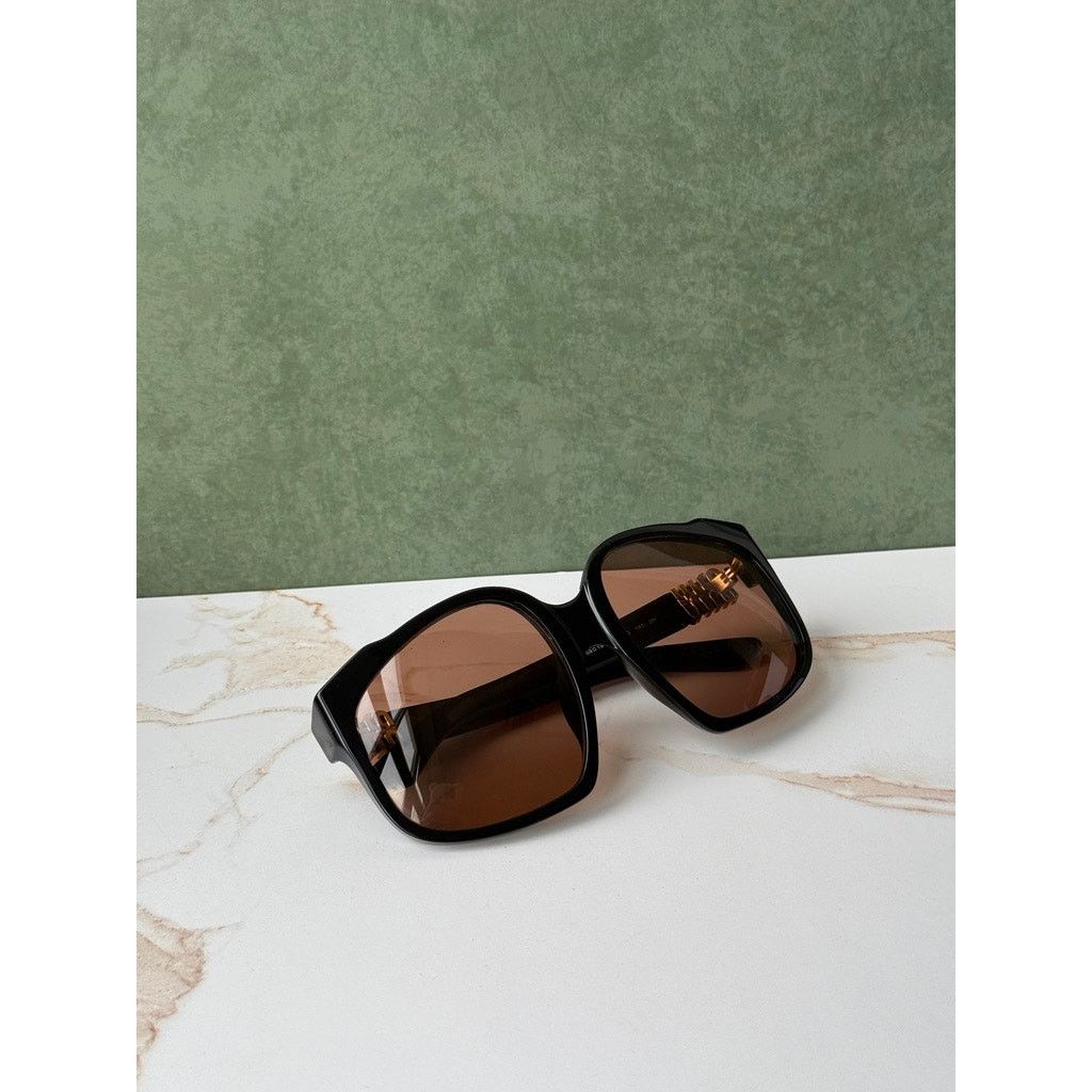 Miu Miu NEW Miu Miu MU A07S Brown Black Oversized Sunglasses $578 Size ONE SIZE - 6 Thumbnail
