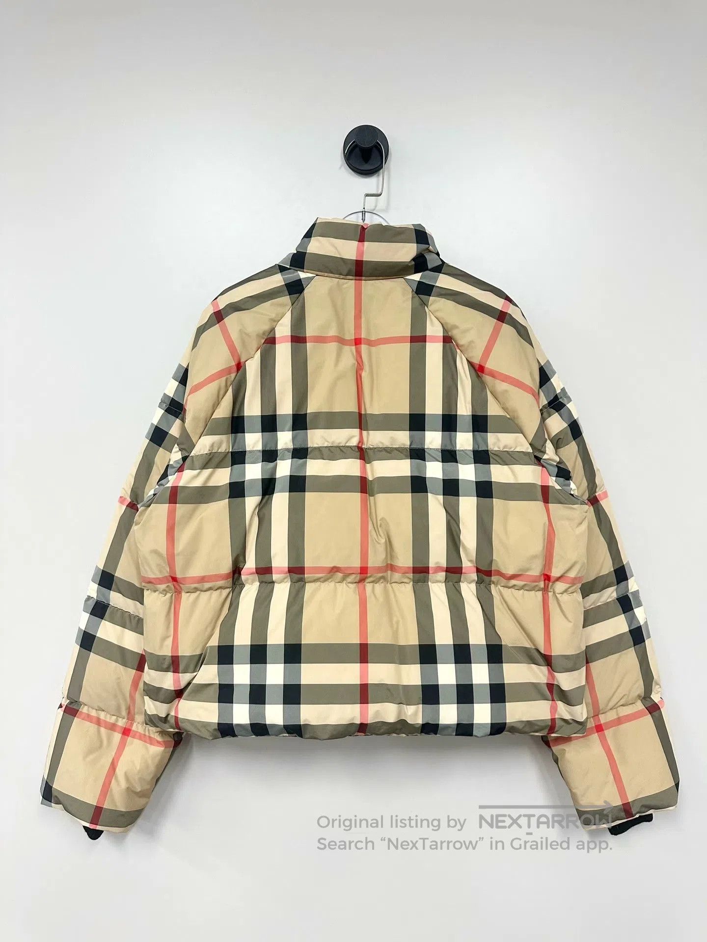 Burberry Burberry Khaki Classic Tartan Zippered Down Jacket| Size L / US 10 / IT 46 - 2 Thumbnail