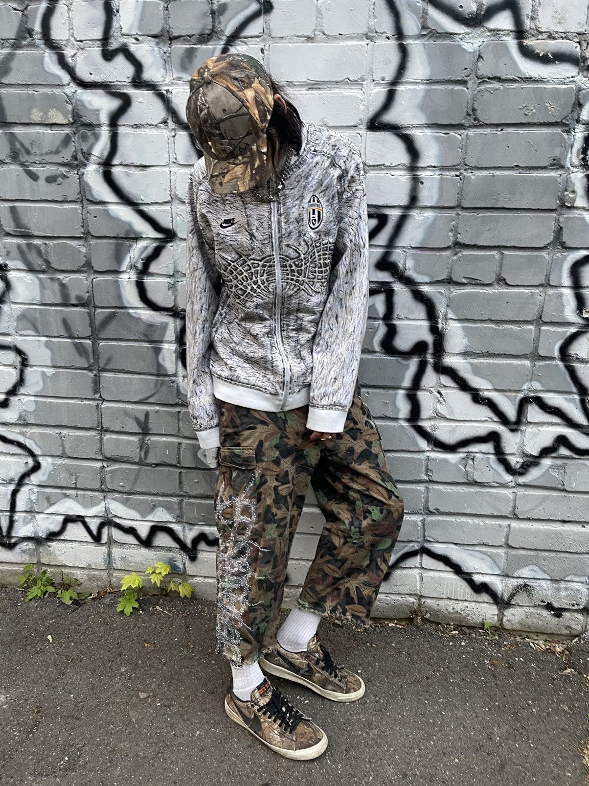 Nike × Stussy Nike Tribal y2k custom alt goth punk rave japan olympic Size US L / EU 52-54 / 3 - 4 Thumbnail