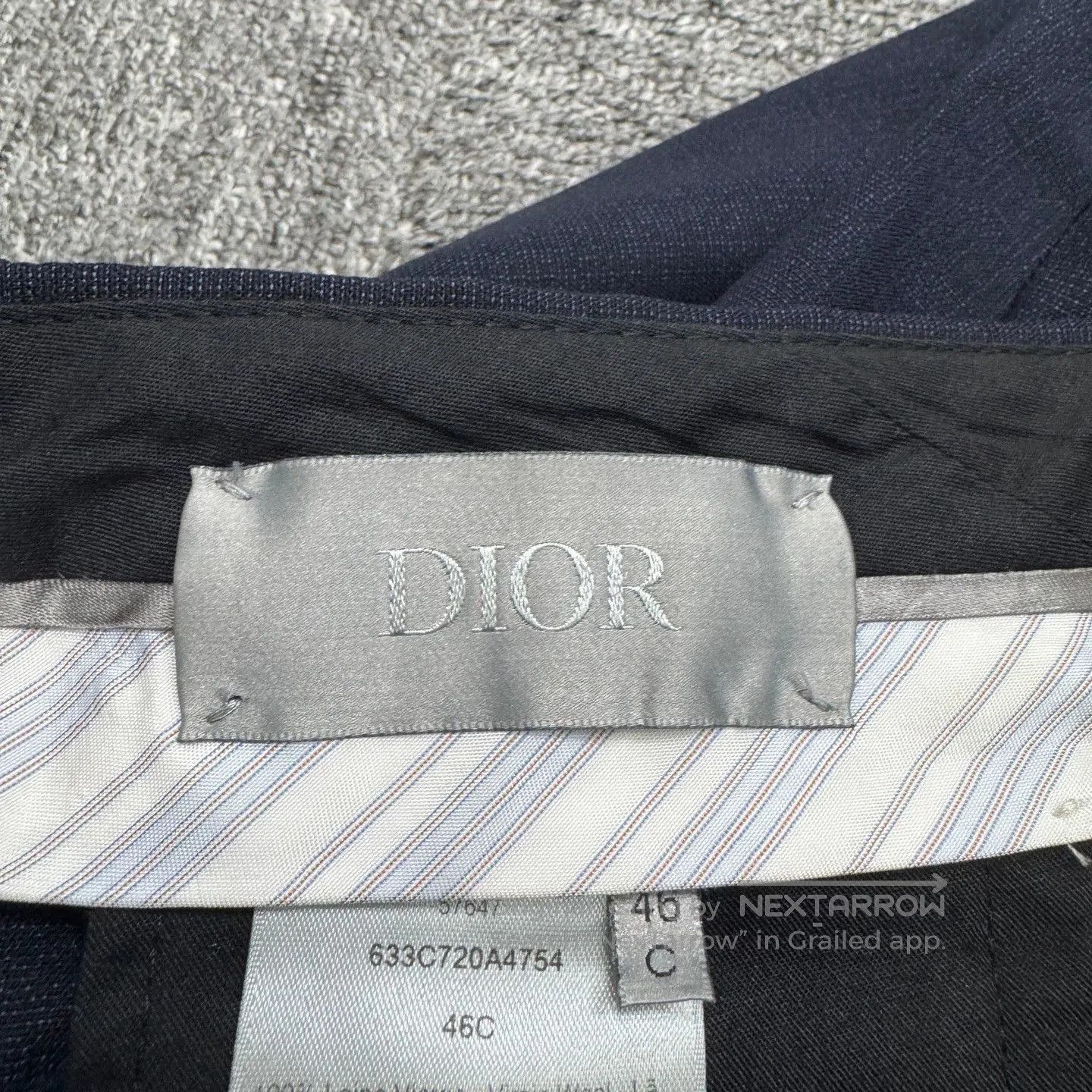 Dior Blue Straight-Leg Pants Size 30. Size US 30 / EU 46 - 2 Thumbnail