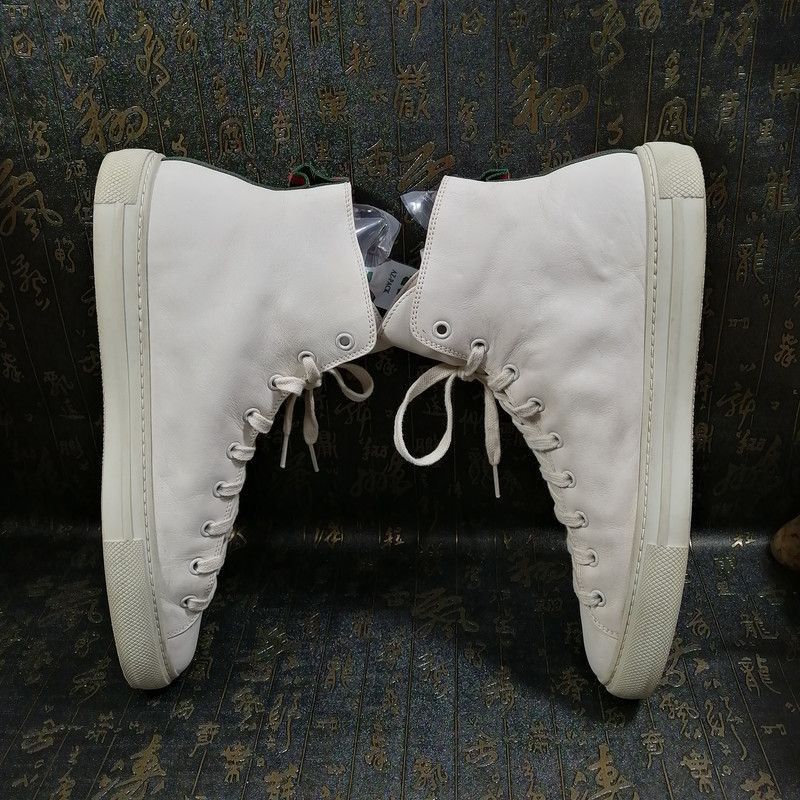 Gucci Gucci White High-Top Sneakers with Snake Design - Size US 9.5 / EU 42-43 - 5 Thumbnail
