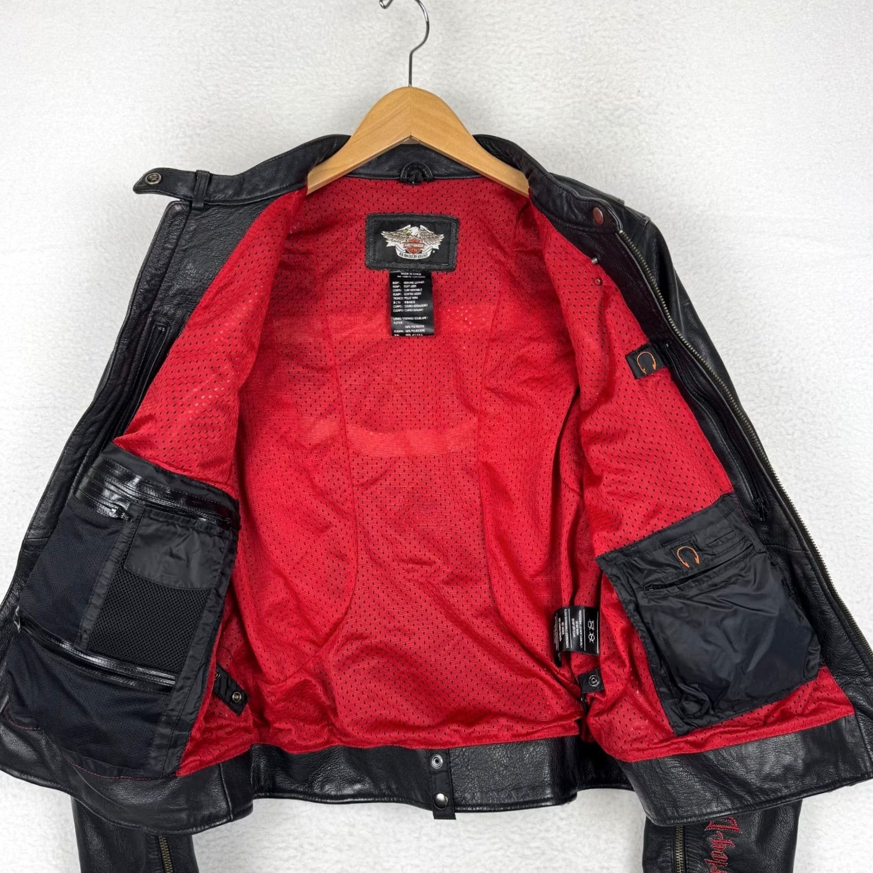 Harley Davidson Harley Davidson Road Angel Leather Motorcycle Jacket - Rare Y2K - Women's Large Size L / US 10 / IT 46 - 7 Thumbnail