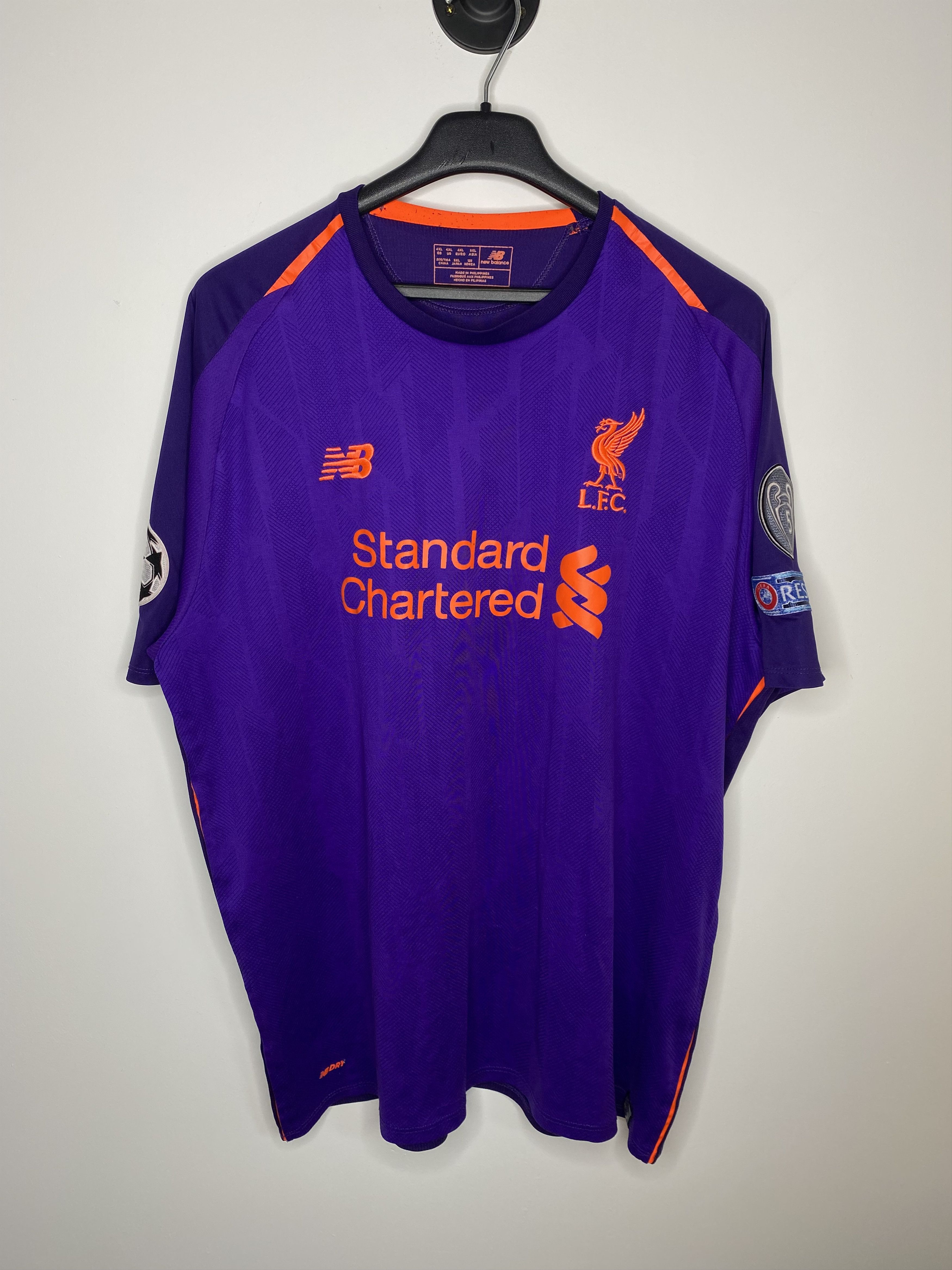 New Balance WIJNALDUM #5 LIVERPOOL 2018 2019 AWAY FOOTBALL SHIRT SOCCER Size US XXL / EU 58 / 5 - 1 Thumbnail