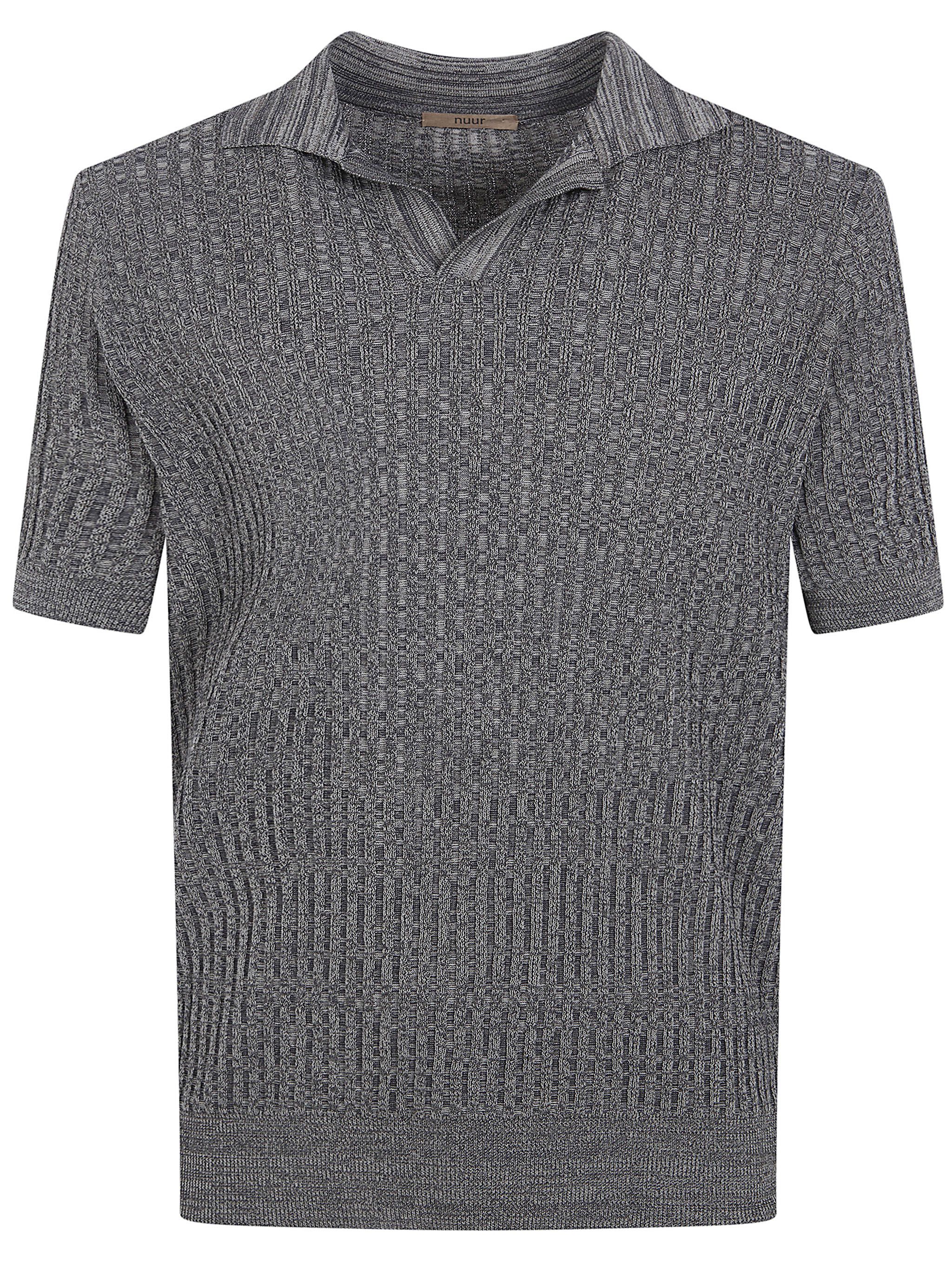 Nuur SHORT SLEEVED POLO NECK MOULINE T-SHIRT Size US M / EU 48-50 / 2 - 1 Thumbnail